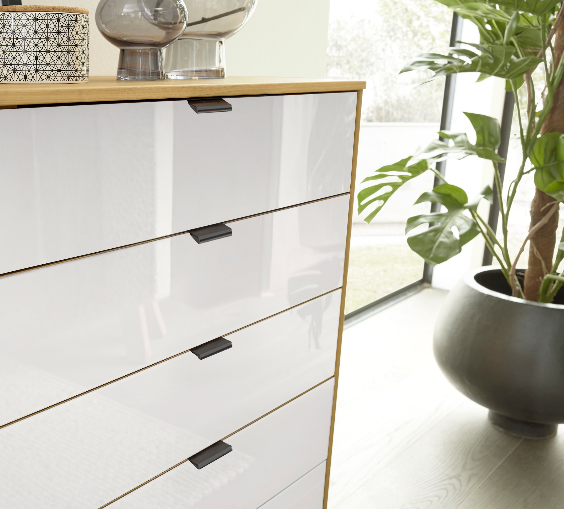 WIEMANN Kombikommode »Cardiff Sideboard, Wäscheschrank, teilmassiv Erle, mit Schubladen« Kommode 120x86x43 cm, braun, mit Dämpfung, MADE IN GERMANY,  verschiedenen Ausführungen, inklusive Einlegeboden