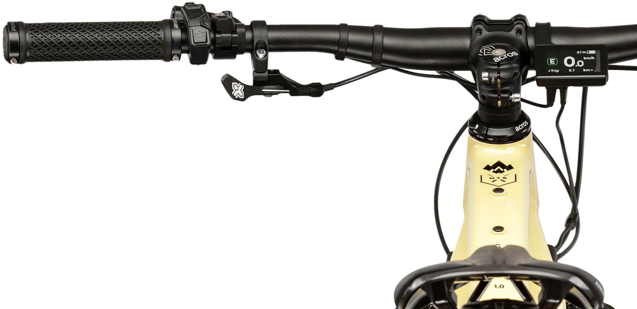 Kross E-Bike »KROSS E-MTB Grist Boost 1.0 29" beige«, 10 Gang, Shimano, CUES U6000, Mittelmotor 250 W, Pedelec, Elektrofahrrad für Damen und Herren
