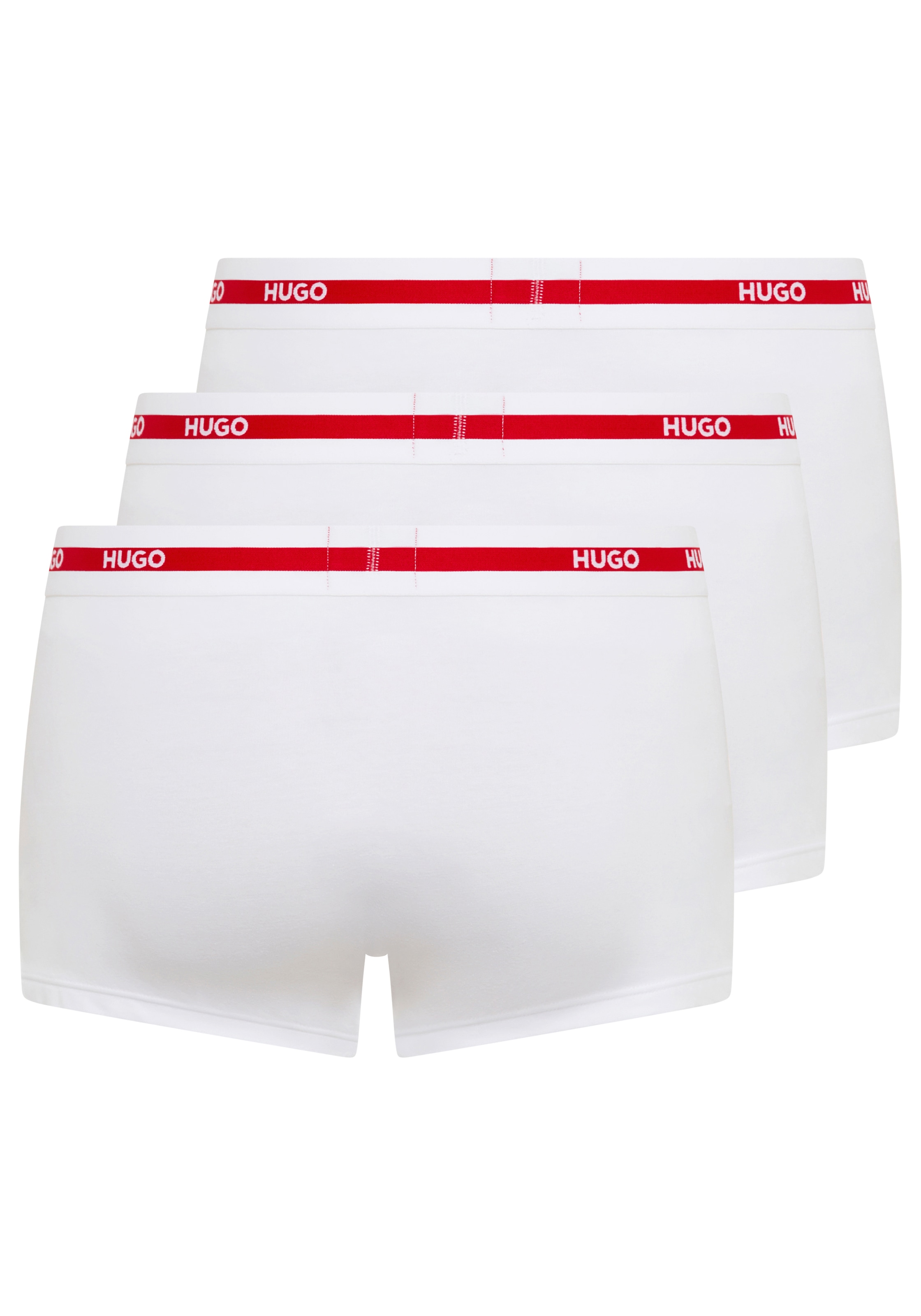 HUGO Underwear Trunk »TRIPLET PLANET«, (3 St.), Logos am elastischen Bund, mittlere Bundhöhe