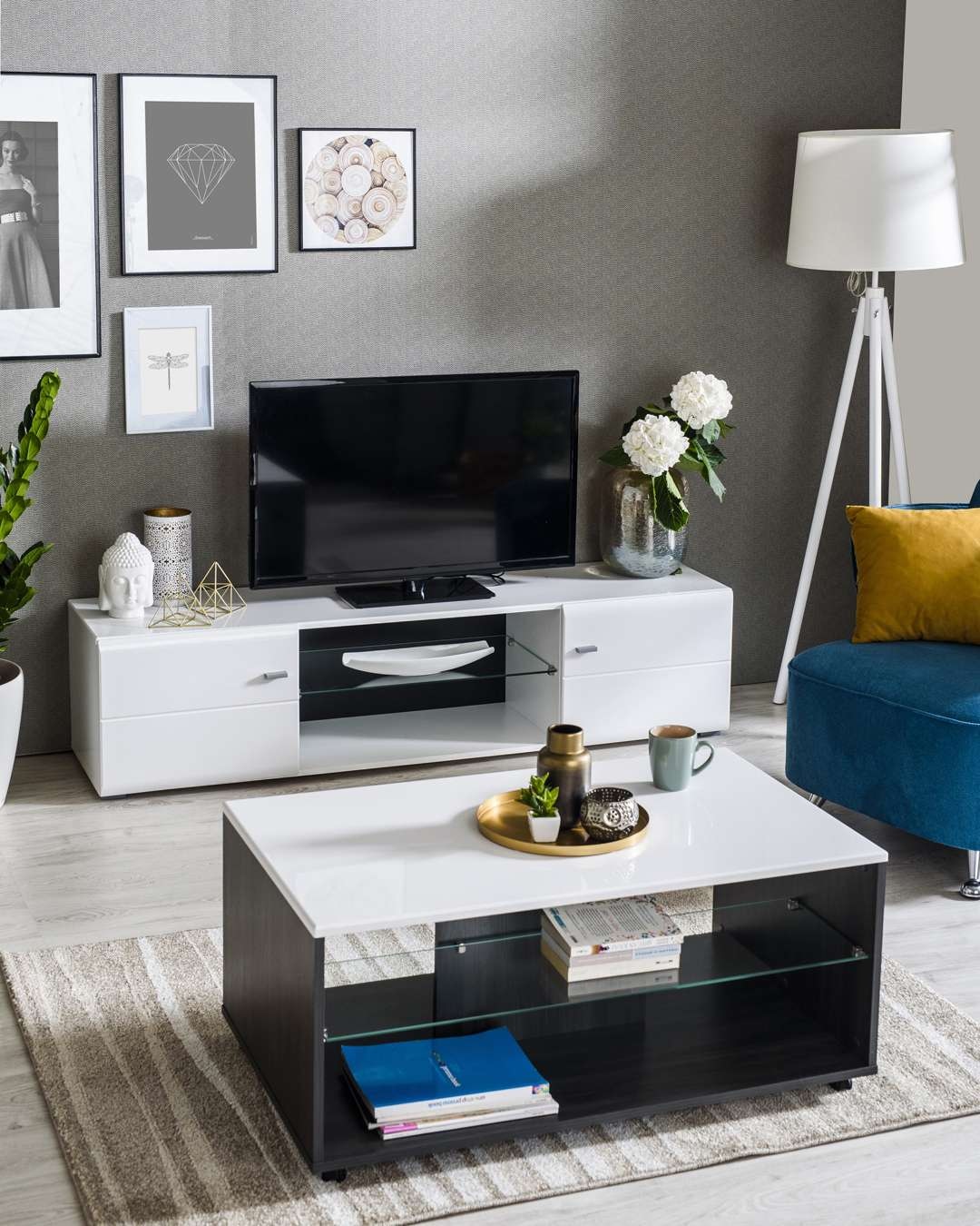 INOSIGN Lowboard »Rex TV-Kommode TV-Lowboard«, Hochglanzfront, Breite 170 cm, mit und ohne LED-Beleuchtung