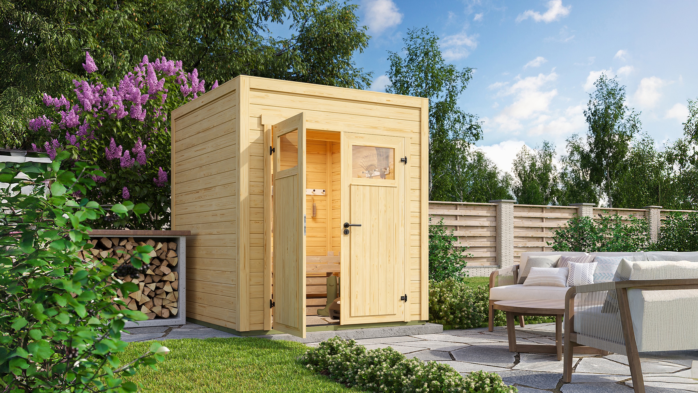 weka Gartenhaus »Batu/Nika 1« 28 mm starke Blockbohlen