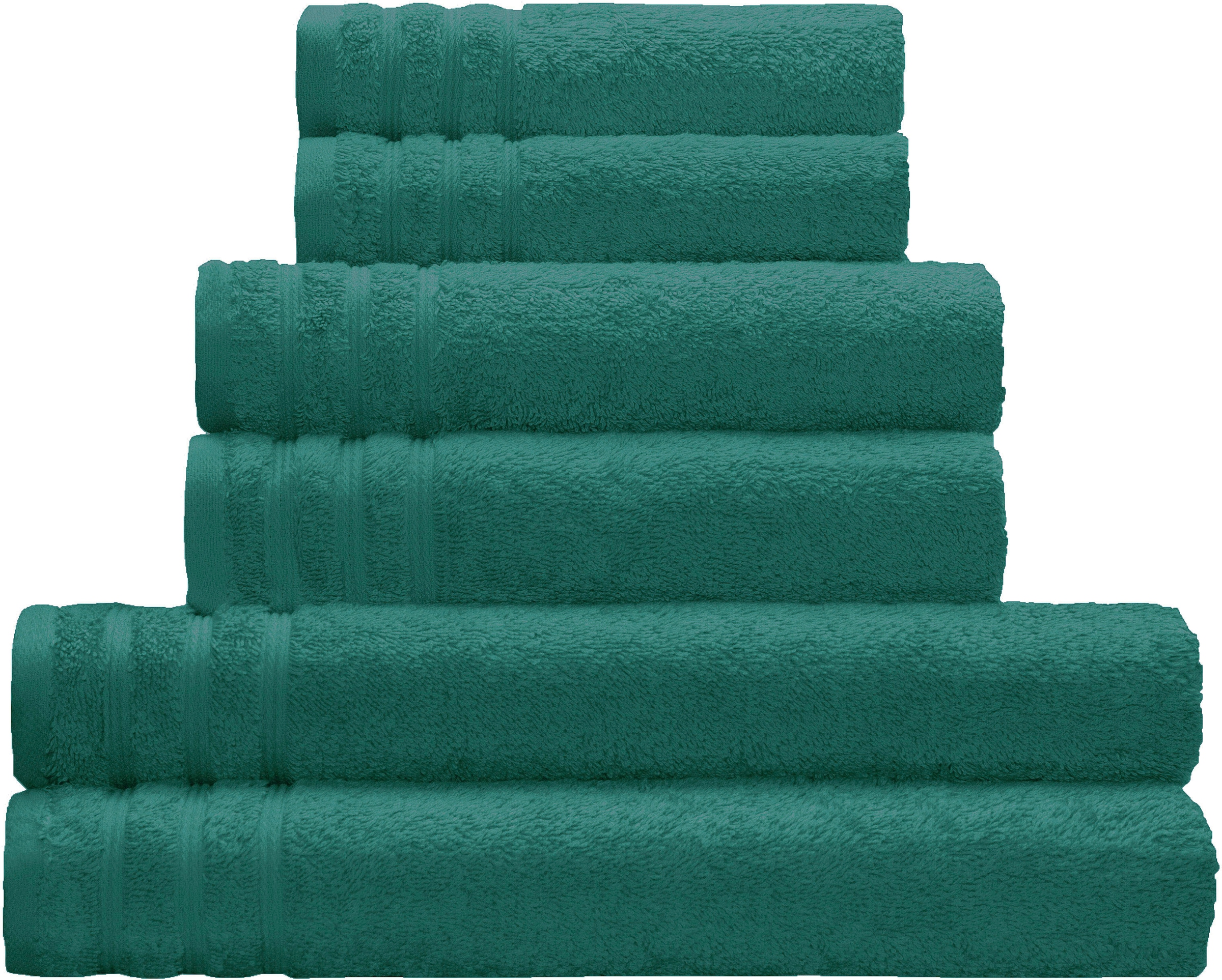 Kleine Wolke Handtücher »Royal, 1 Stück (50/100 cm)«, (1 St., Handtuch 50 x 100 cm), Uni Farben, mit Bordüre, weich, auch in verschiedenen Sets erhältlich