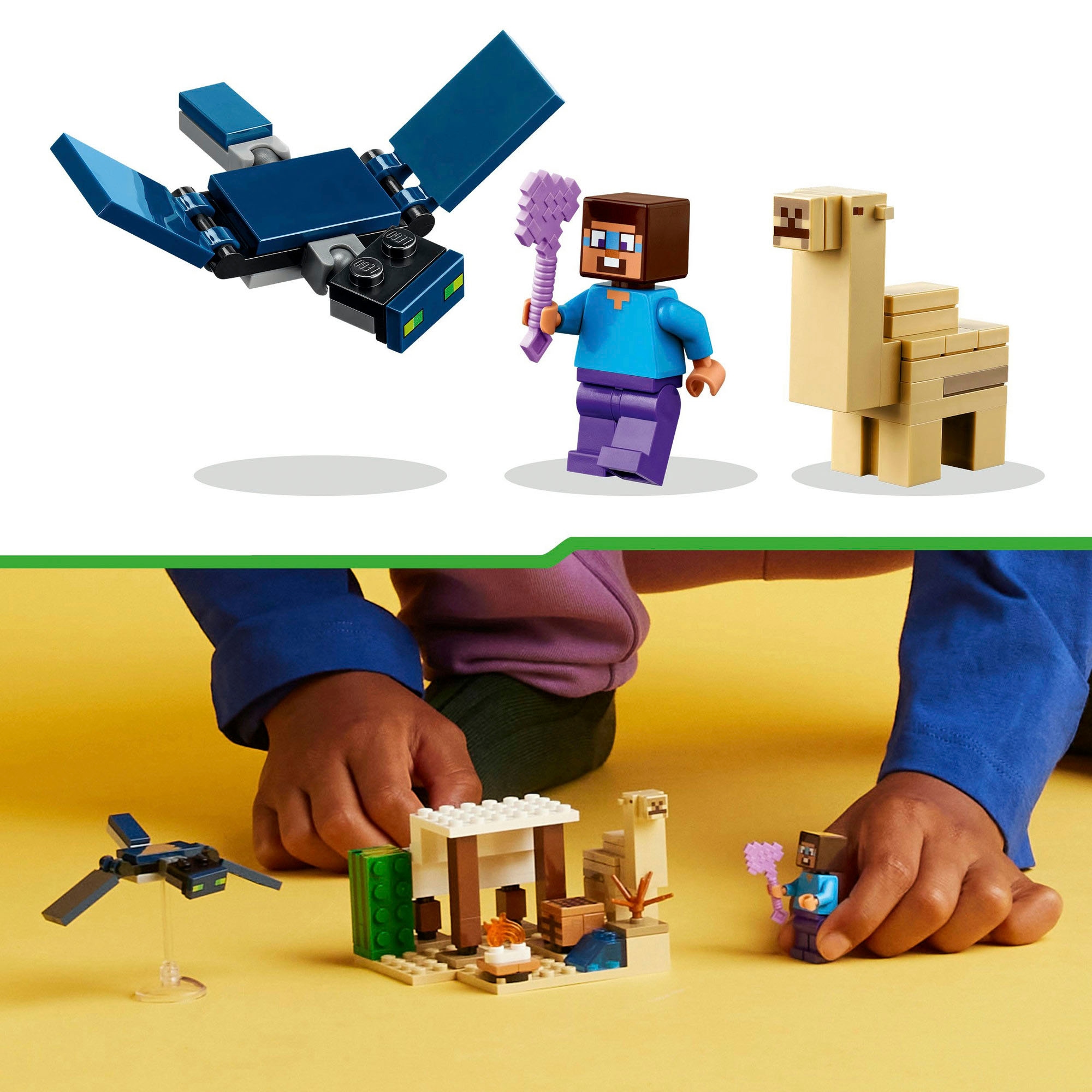 LEGO® Konstruktionsspielsteine »Steves Wüstenexpedition (21251), LEGO Minecraft«, (75 St.), Made in Europe