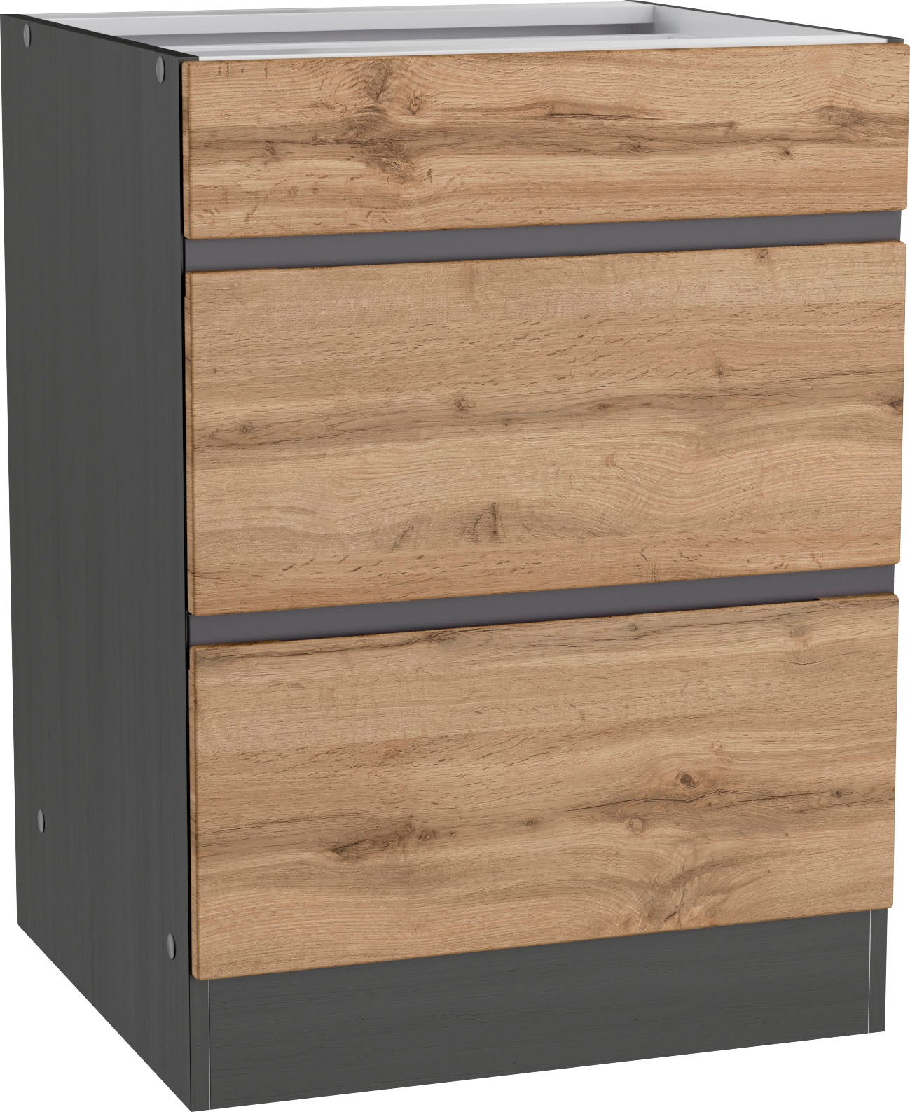 KOCHSTATION Unterschrank »KS-Riesa« Breite 60 cm, MDF-Fronten