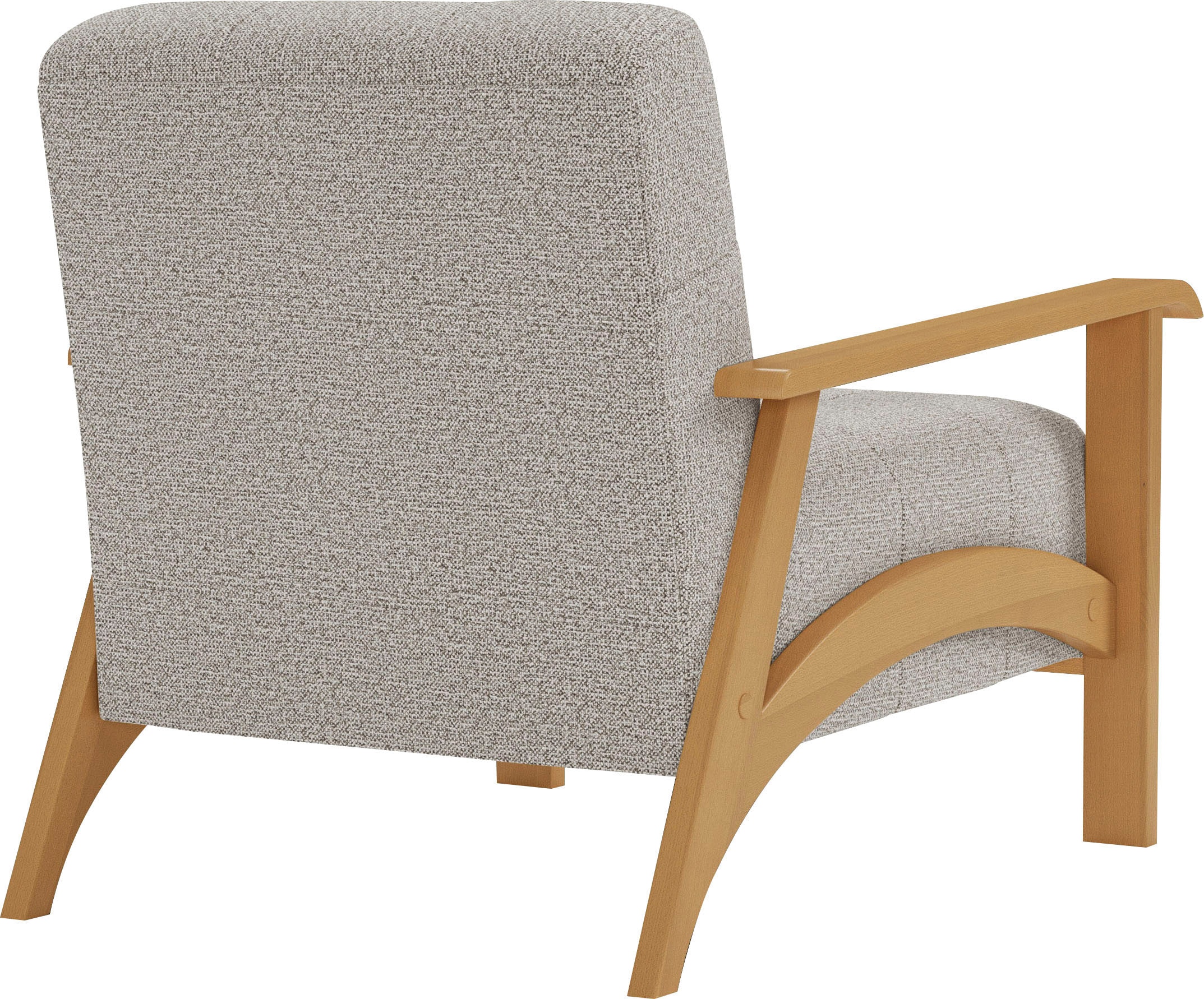 sit&more Sessel »Billund«, Armlehnen aus eichefarbigem Buchenholz, verschiedene Bezüge und Farben