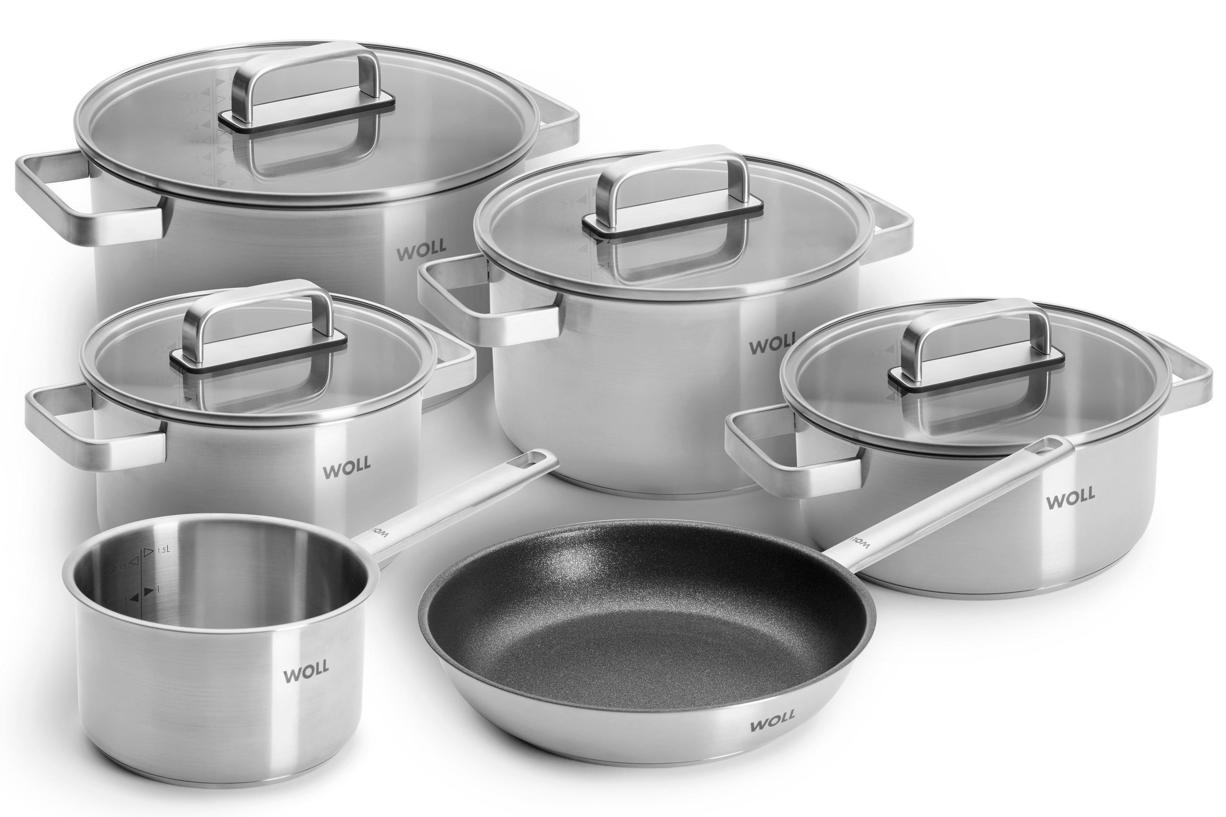 WOLL Topf-Set »Steel« Edelstahl Set, 10 Stk. tlg. hochwertiger, korrosionsb günstig online kaufen