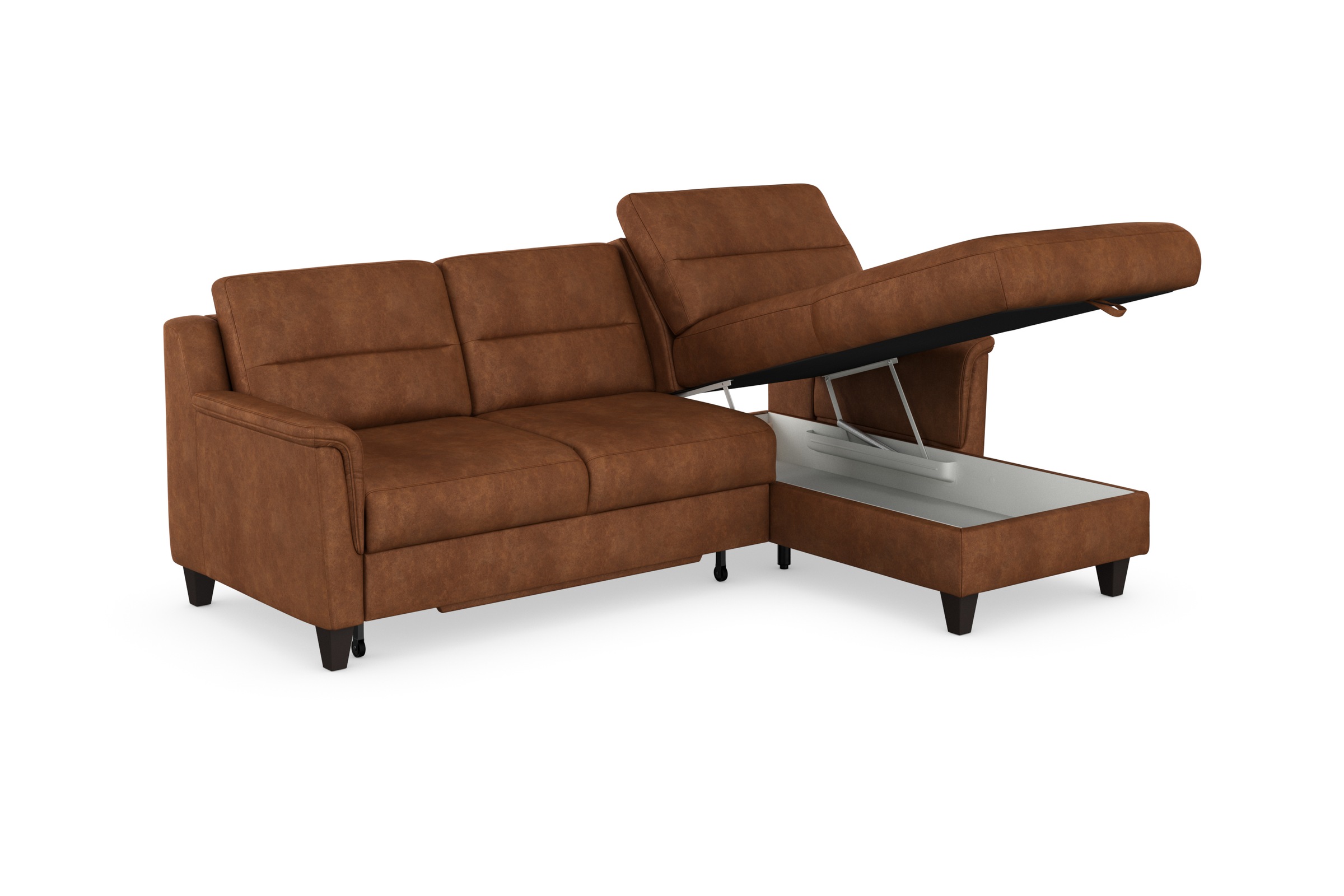 sit&more Ecksofa »Farö L-Form«, inklusive Federkern, wahlweise mit Bettfunktion und Bettkasten