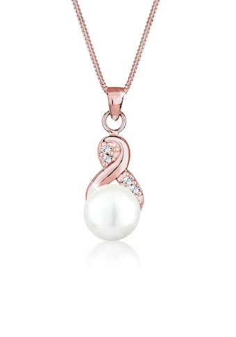 Elli Perlenkette »Infinity Perle Kristalle 925 Silber« kaufen