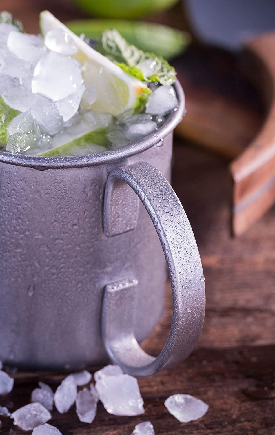 Buddy's Becher »Buddy´s Bar«, (Set, 4 tlg.), Moscow Mule Becher, 450 ml, hochwertiger Edelstahl, Edelstahl Antik
