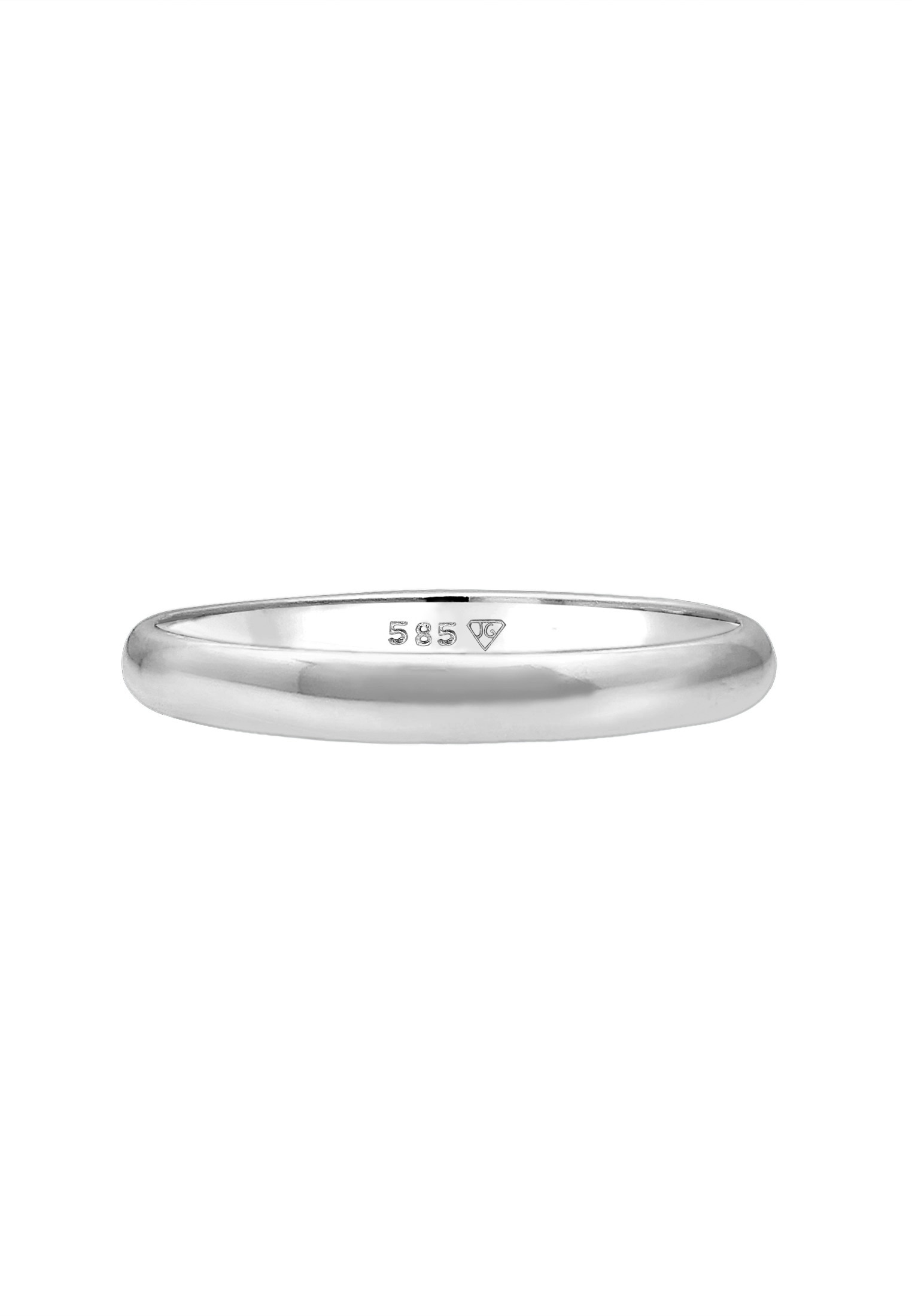 Elli Premium Partnerring »Basic Bandring Hochzeit Trauring 585 Weißgold«