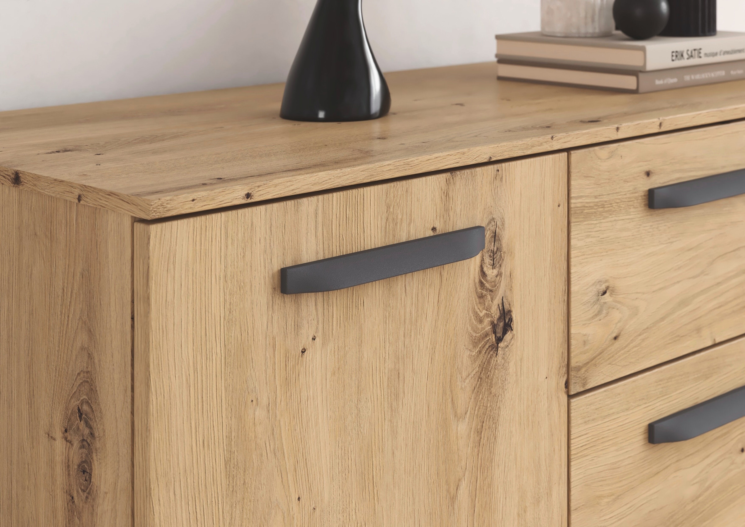 rauch Kombikommode »Sideboard Schubladenkommode OTELI mit Dekor- und Hochglanzfront« Breite 120 cm inkl. Soft-Close-Funktion,  vier große Schubladen und 2 Türen, mit 4 Einlegeböden MADE IN GERMANY