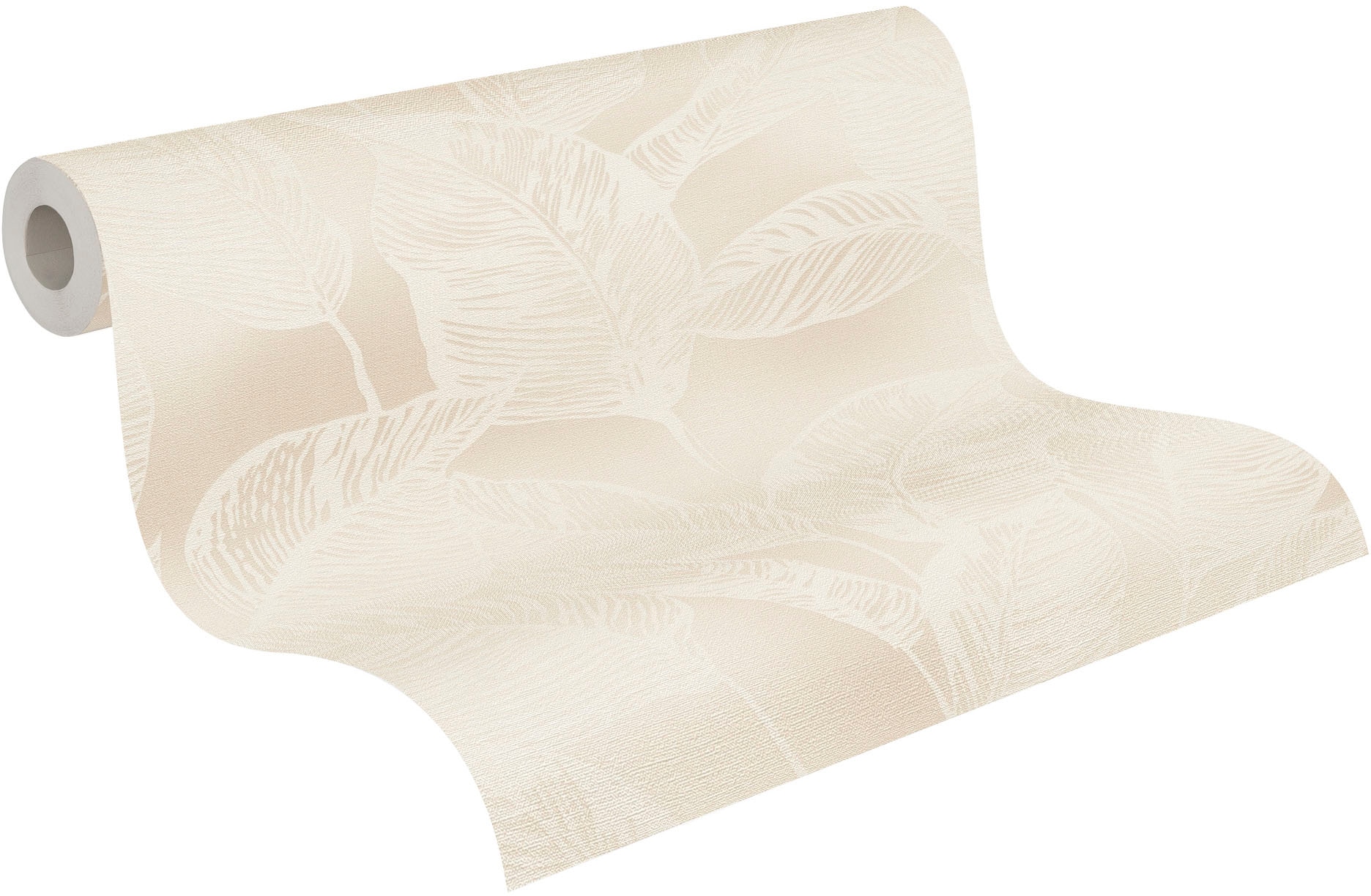 A.S. Création Vliestapete »Natural Living Pflanzen«, matt-gemustert-neutral, Tapete Blätter Vlies Vlies Wand Tapeten Wohnzimmer Schlafzimmer Küche