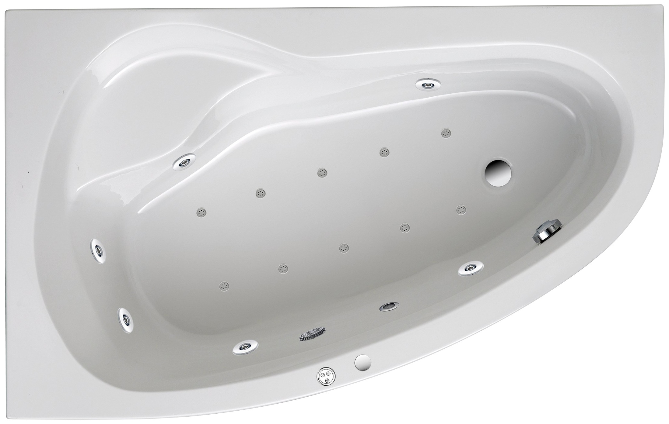 OTTOFOND Whirlpool-Badewanne »Loredana« Höhe 44 cm Seifenablage Typ Premium günstig online kaufen