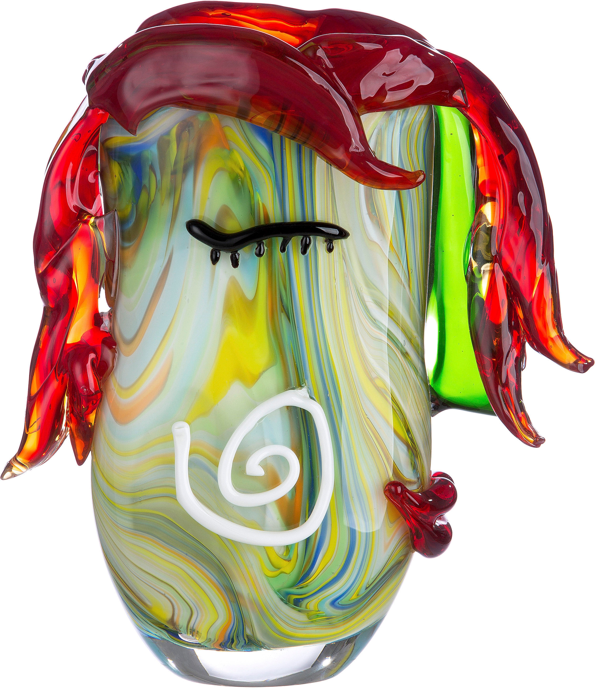 Casablanca by Gilde Tischvase »Curly« dekorative Vase aus Glas, Blumenvase günstig online kaufen