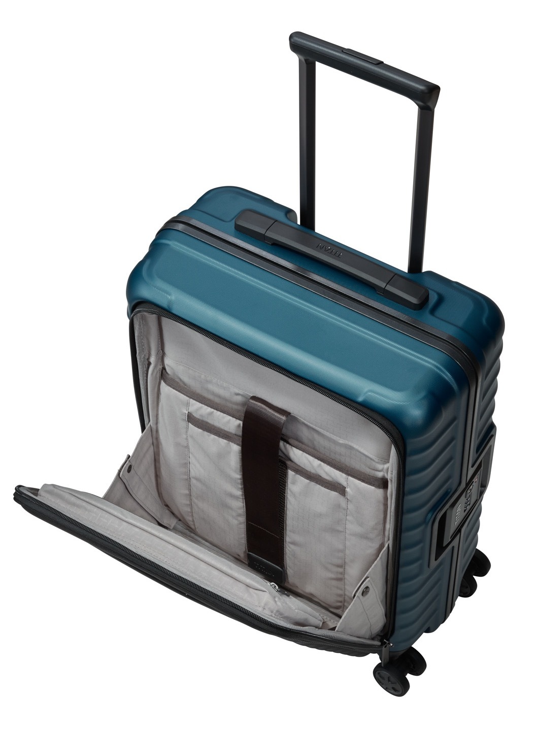 TITAN® Hartschalen-Trolley »LITRON Frame mit Vortasche, Safeplus-Verschluss«, 4 Rollen, Hartschalen-Koffer Made in Germany mit 10 Jahren Herstellergarantie