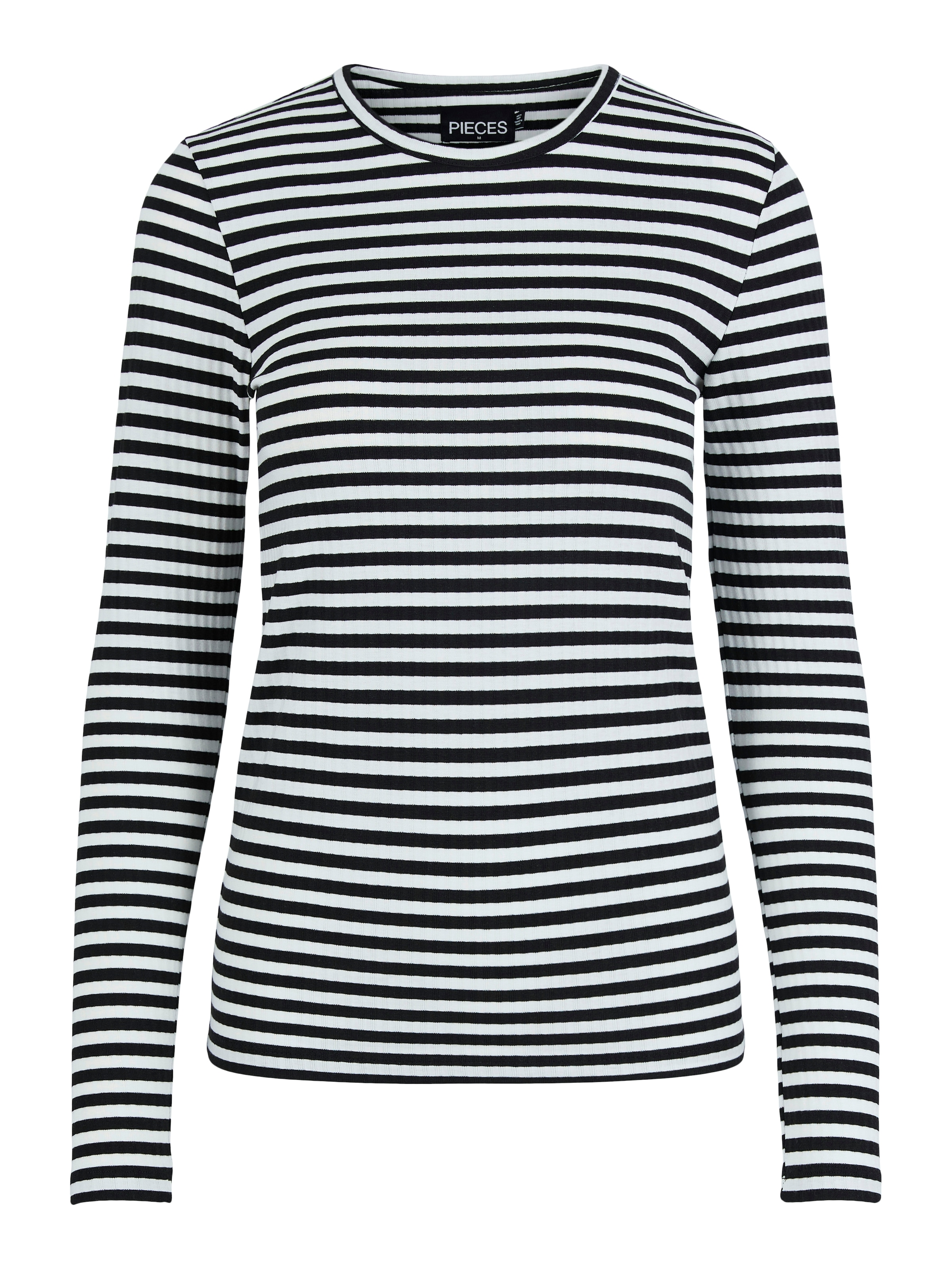 pieces Langarmshirt »PCLAYA LS TOP JRS NOOS« Materialmix, regular fit