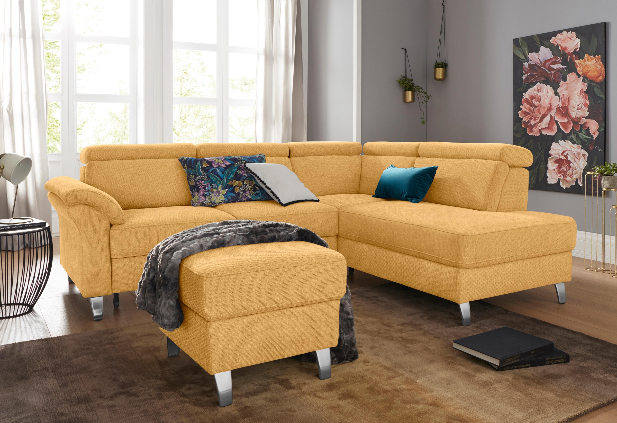 sit&more Ecksofa »Arngast L-Form« inklusive Kopfteilverstellung und Federke günstig online kaufen