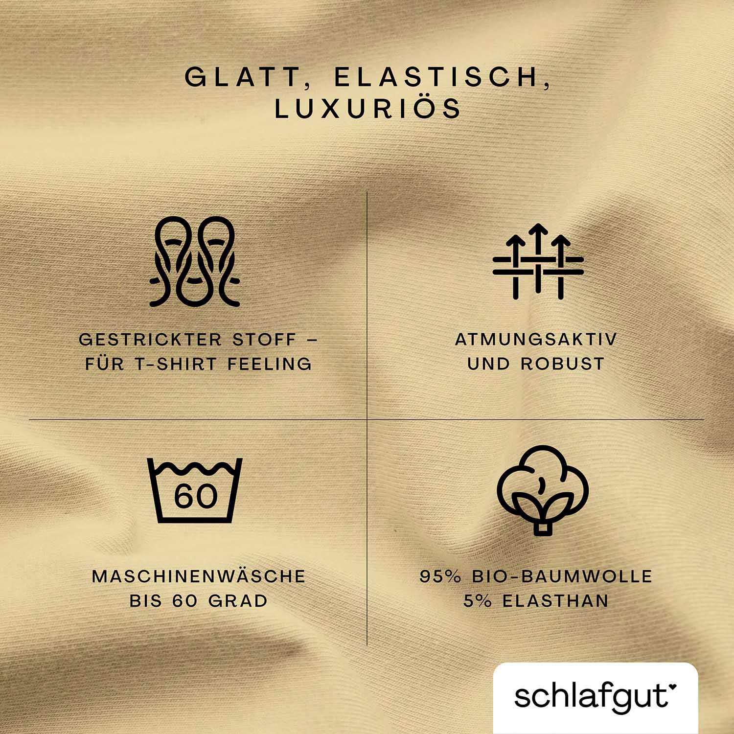 Schlafgut Spannbettlaken »Premium«, Zero Waste Verpackung, PREMIUM Qualität