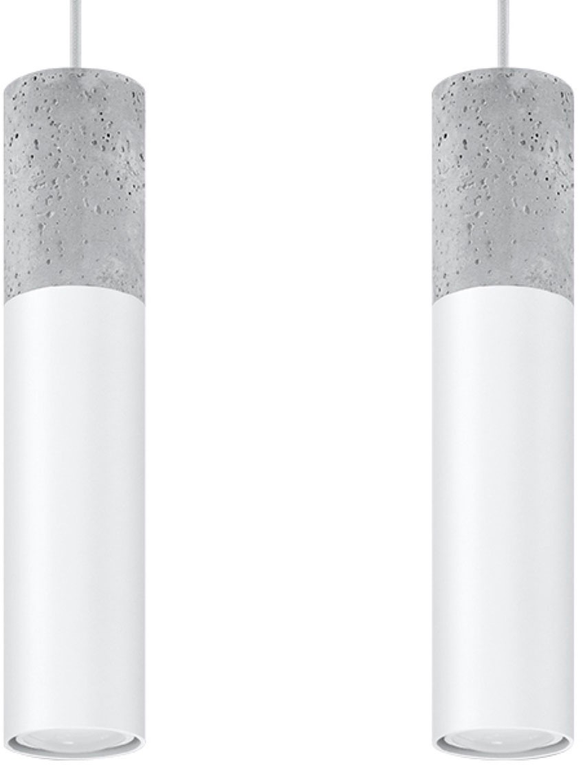 SOLLUX LIGHTING Hängeleuchte »BORGIO« GU10 1 Stk. Schleuder weiß, grau