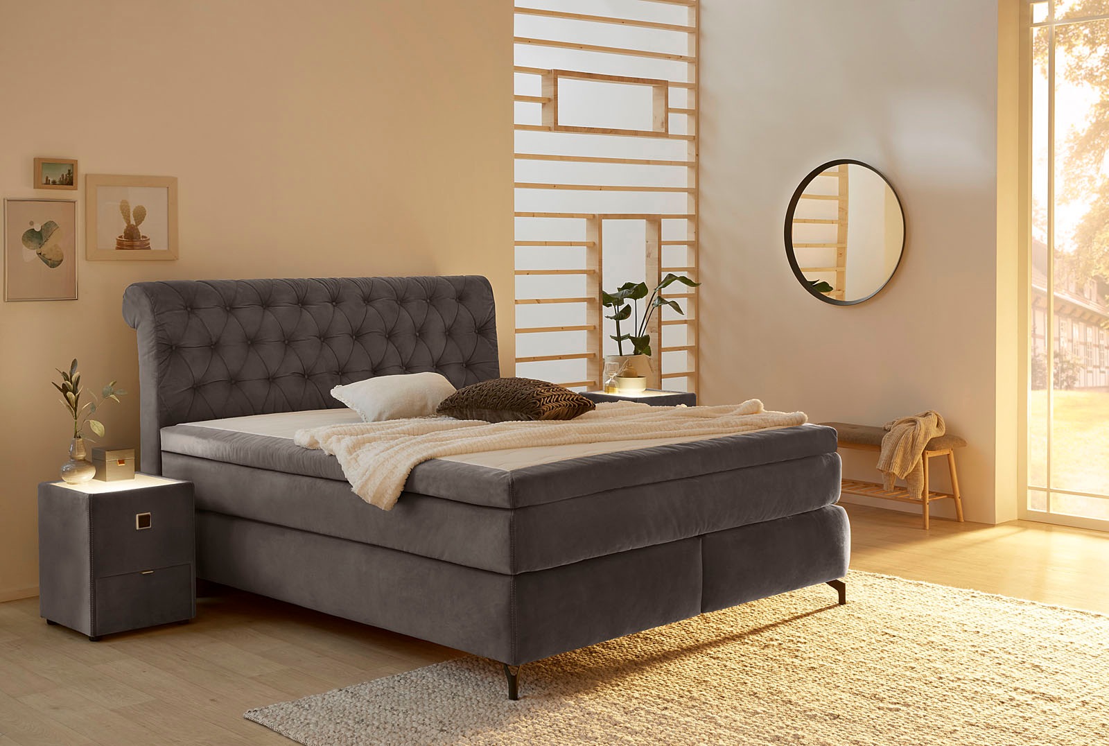Jockenhöfer Gruppe Boxspringbett Scarlett, mit Kaltschaum-Topper günstig online kaufen