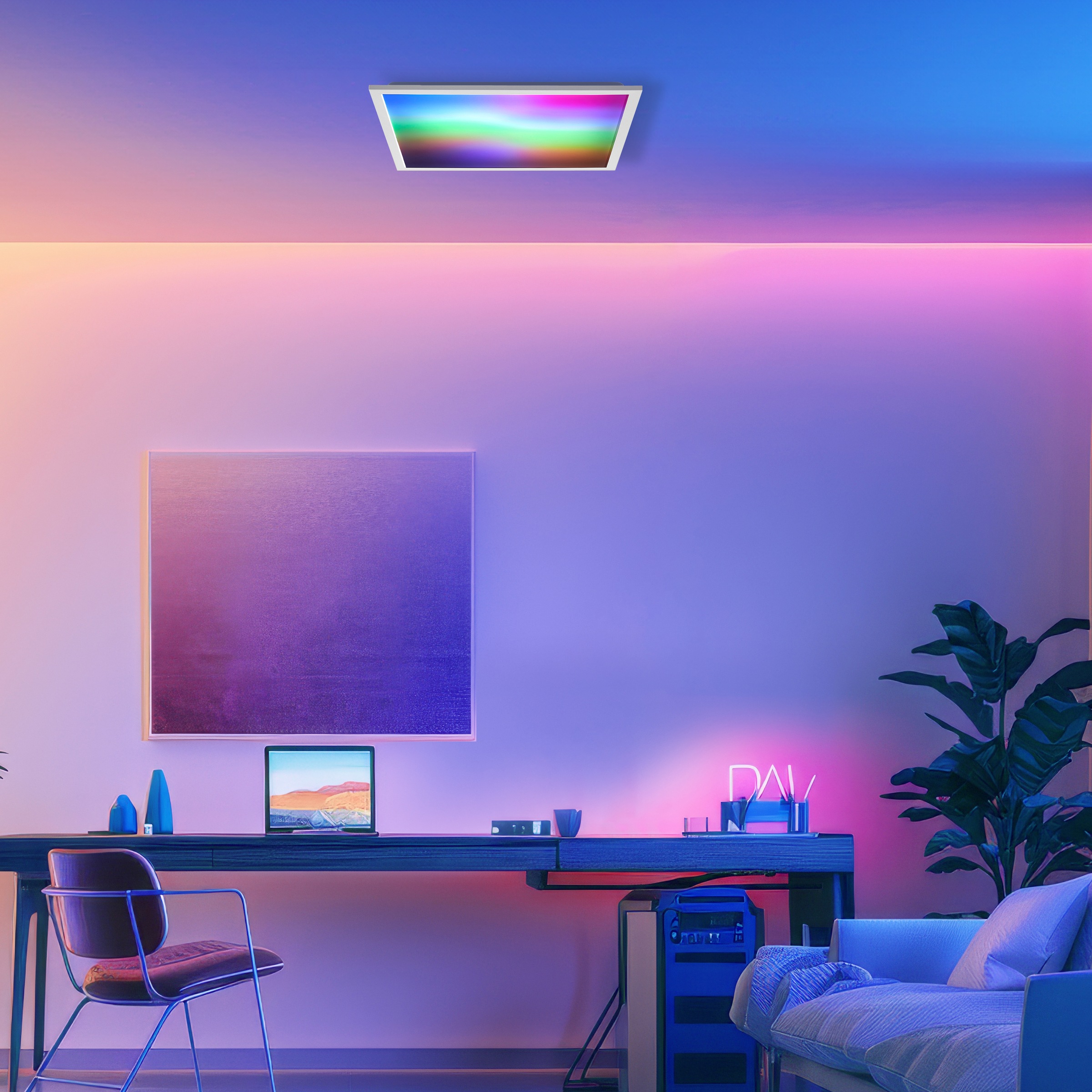 Brilliant LED Deckenleuchte »Briston«, 45 x 45 cm, 2500 lm, 3000-6500 K, IC günstig online kaufen