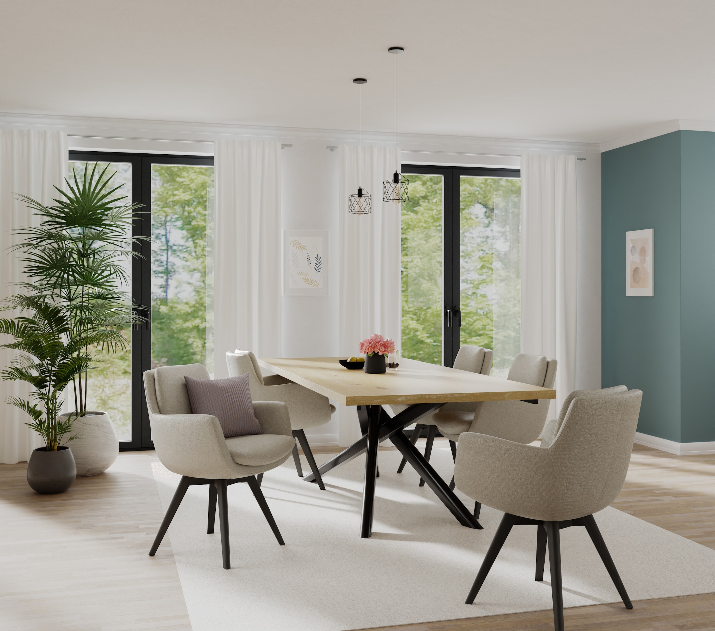 HOMING Vorhang »Galdin«, (1 St.), Verdunklungsvorhang, blickdicht, Thermo, Energiesparend
