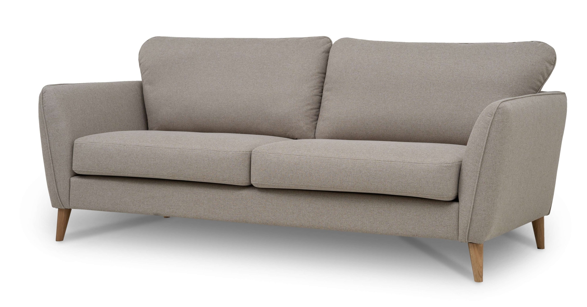 Home affaire 3-Sitzer »MARSEILLE 3er Sofa 206 cm, Cord, Flachgewebe, Struktur, Webstoff«, Massivholzbeine Eiche, Landhausstil, Wellenunterfederung