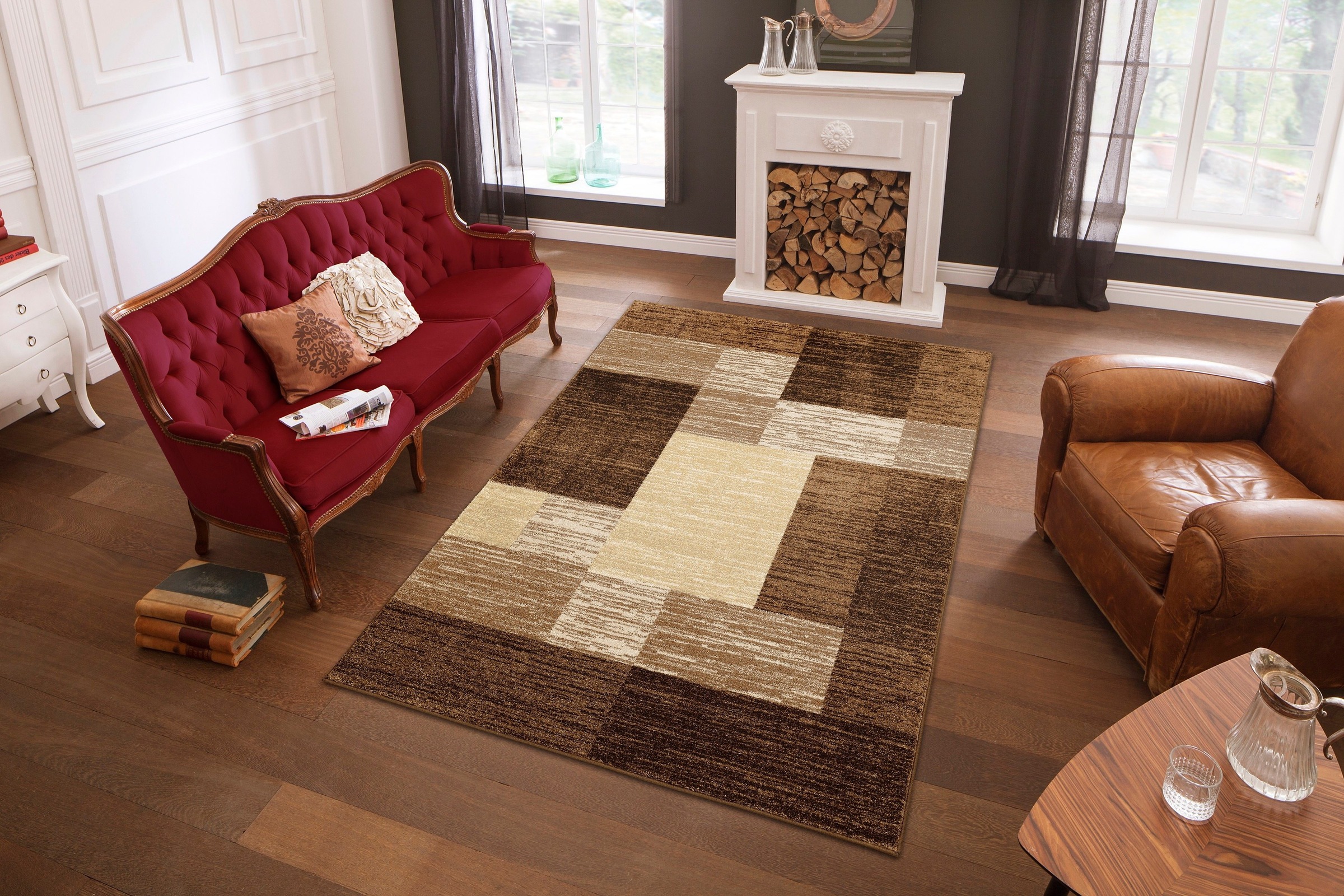 5. Bild von my home Teppich »Melvin«, rechteckig, schön weich, flacher Teppich Karo-Muster