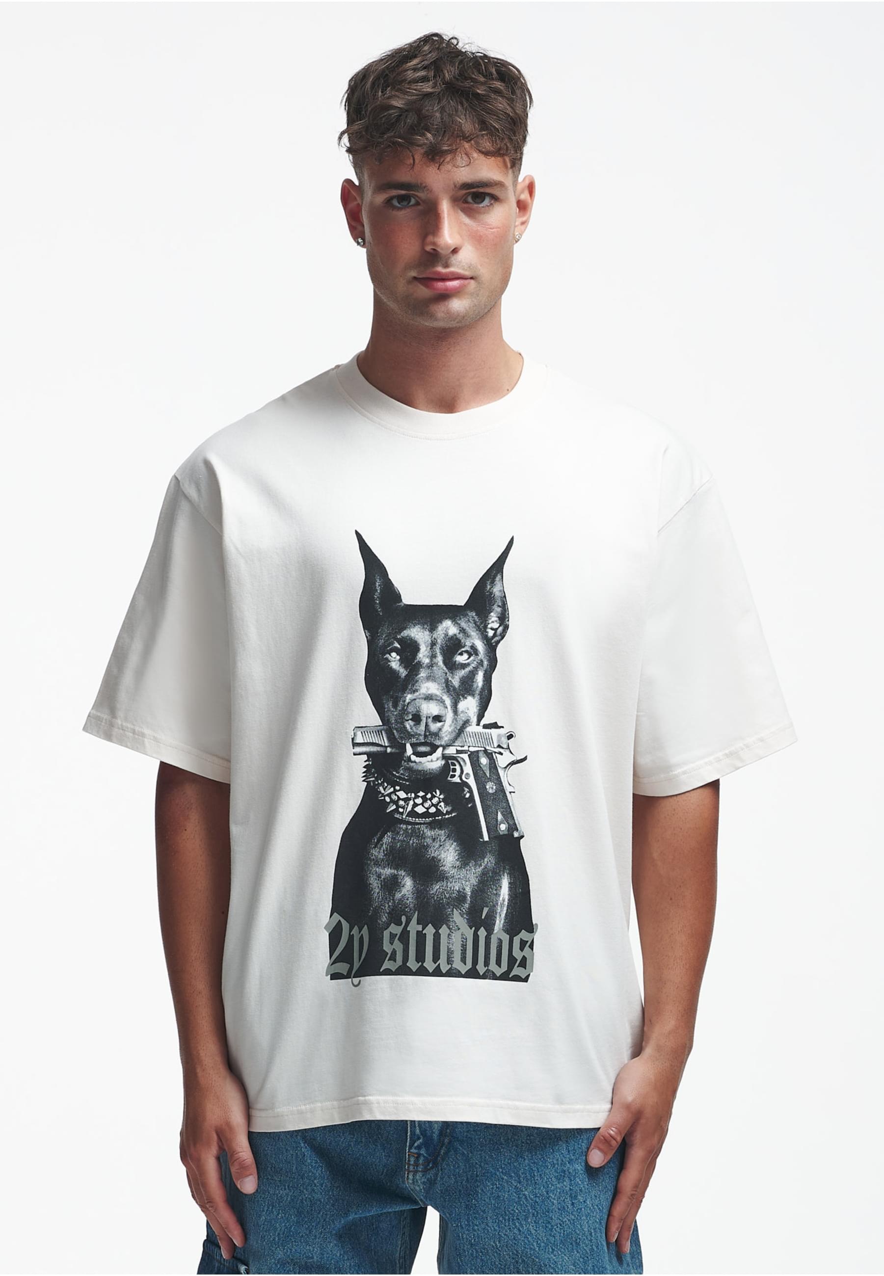2Y Studios T-Shirt »2Y Studios Herren Doberman Oversize Tee« 1 Stk.
