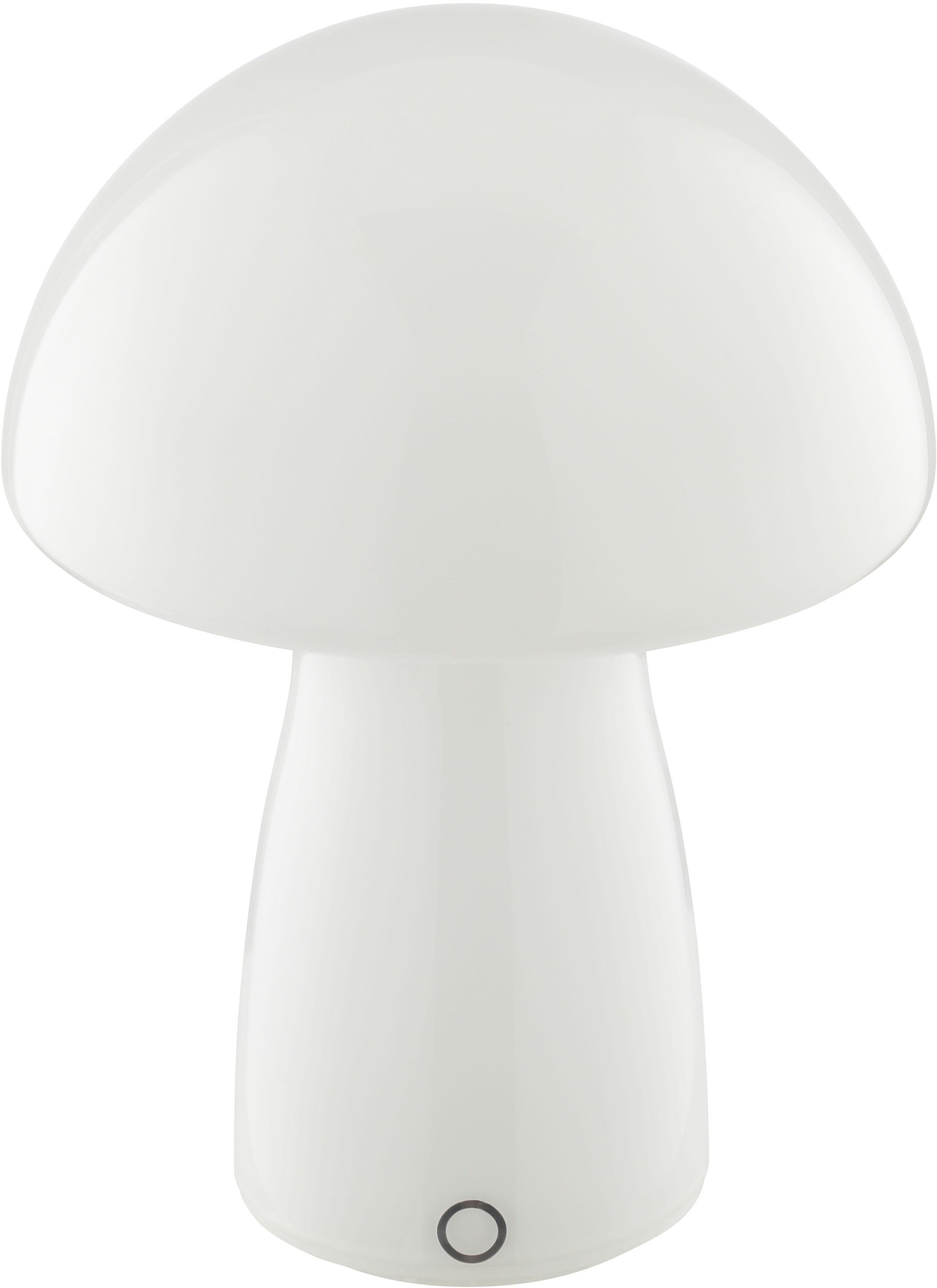 Brilliant LED Tischleuchte »Erik« LED-Modul 1 Stk. Warmweiß Pilzleuchte mit Akku, 22 x 16 cm, 250 lm, 2700 K, dimmbar, Glas, weiß