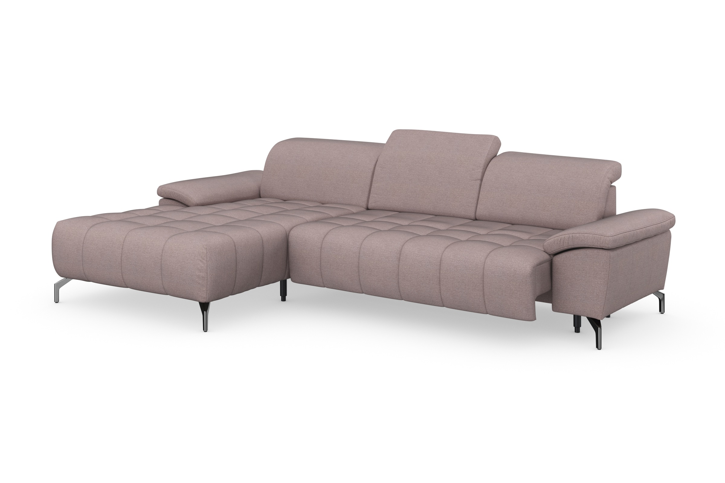 sit&more Ecksofa »Cool L-Form«, wahlweise mit Kopfteilverstellung und Vorziehsitz, motorisch