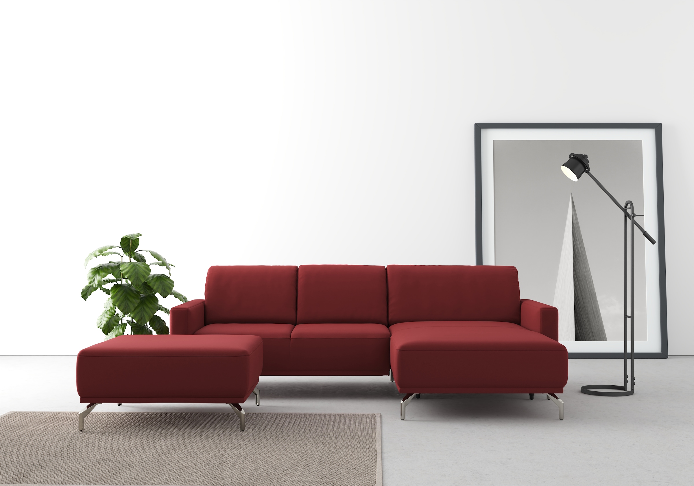 sit&more Ecksofa »Bailando L-Form«, wahlweise mit Kopfteilverstellung und Vorziehsitz, motorisch