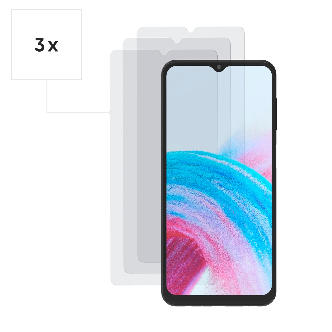 Hama Displayschutzglas »Schutzglas-Set für Samsung Galaxy A34 5G, 3 Stück«