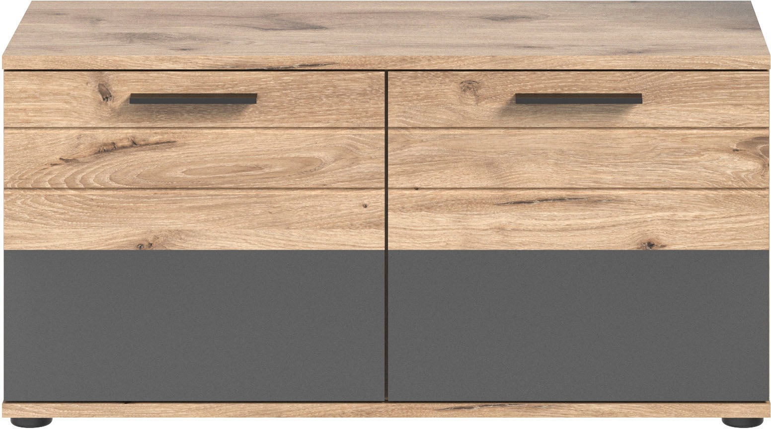 INOSIGN Sitzbank »Riga, Breite 90 cm, 2 Türen mit Softclose, 2 Einlegeböden, 4 Fächer«, Rillenfräsung, Bank, Schuhbank, Garderobenbank, Dielenbank