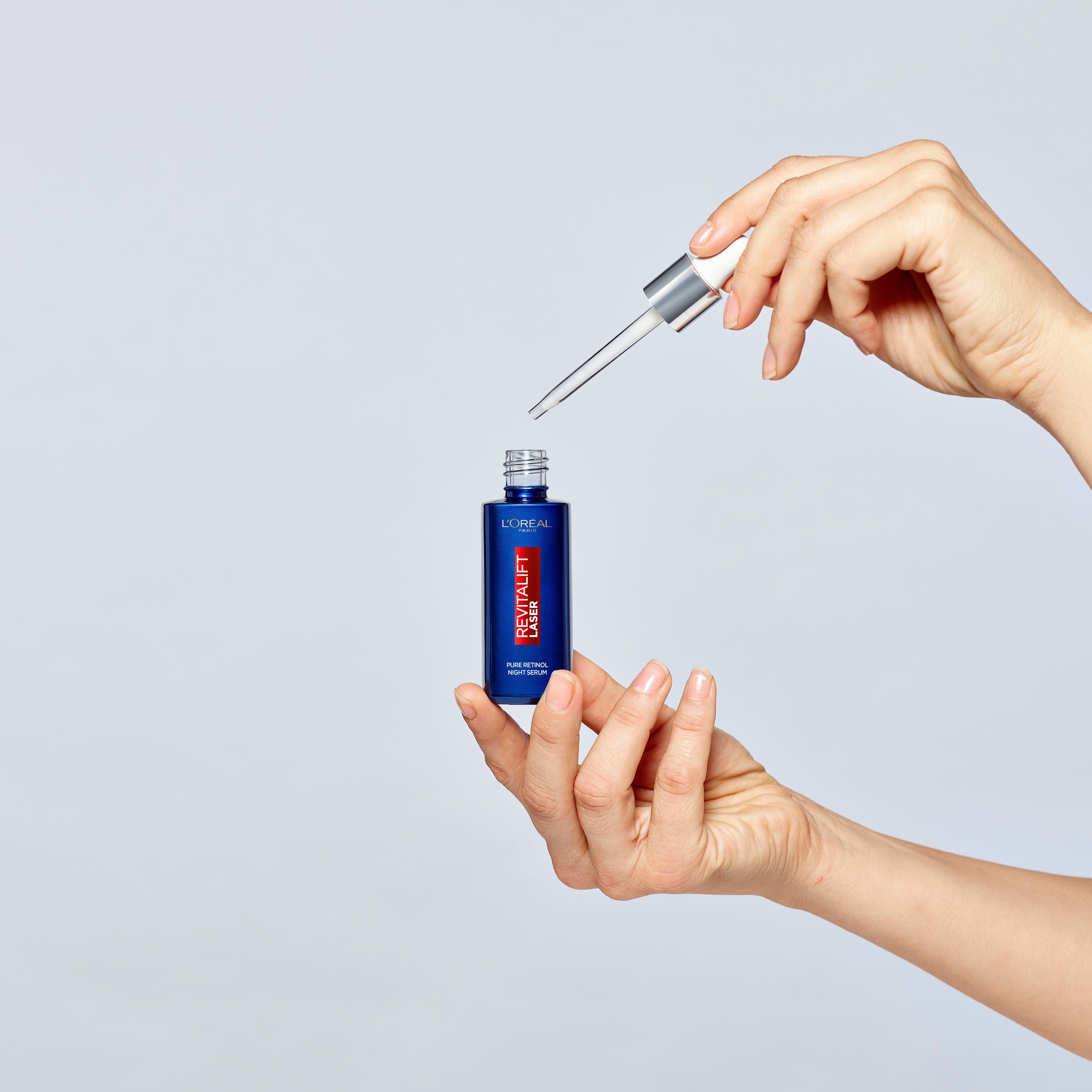 L'ORÉAL PARIS Gesichtsserum »REVITALIFT LASER ANTI-FALTEN NACHT SERUM« mildert Falten, mit Retinol, mit Pipette
