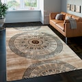 Paco Home Teppich »Rest Tibesti 447«, rechteckig, 15 mm Höhe, Kurzflor, Ornamente in dezenten Farbtönen, ideal im Wohnzimmer & Schlafzimmer