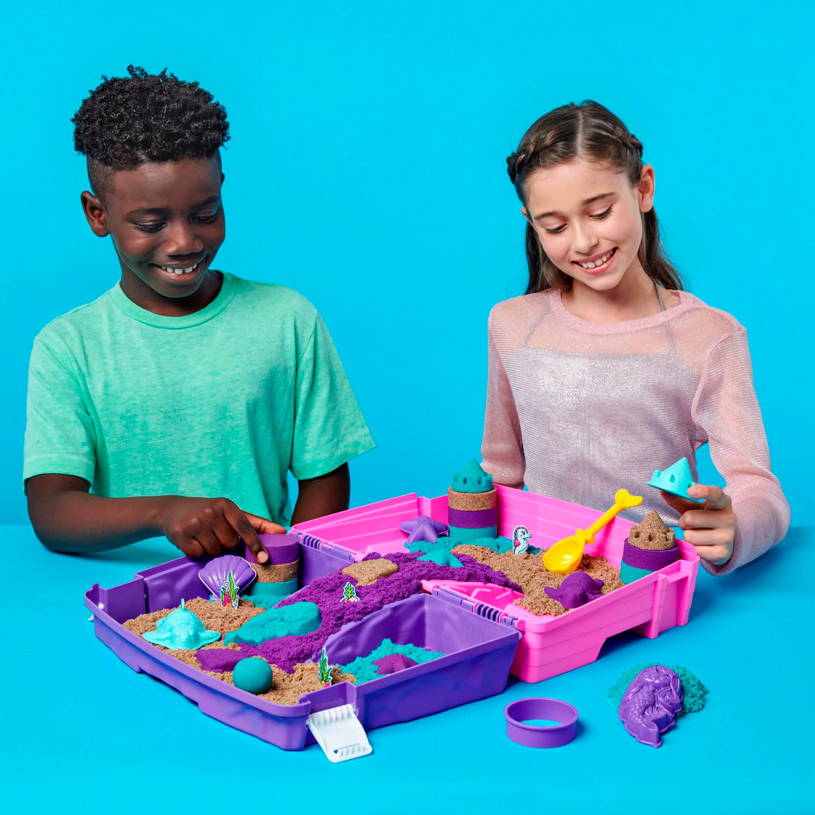 Spin Master Kreativset »Kinetic Sand - Mermaid Folding Sand Box 934 g«