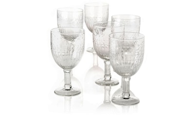 Weißweinglas, (Set, 6 tlg.), Recycling-Glas, 6-teilig kaufen