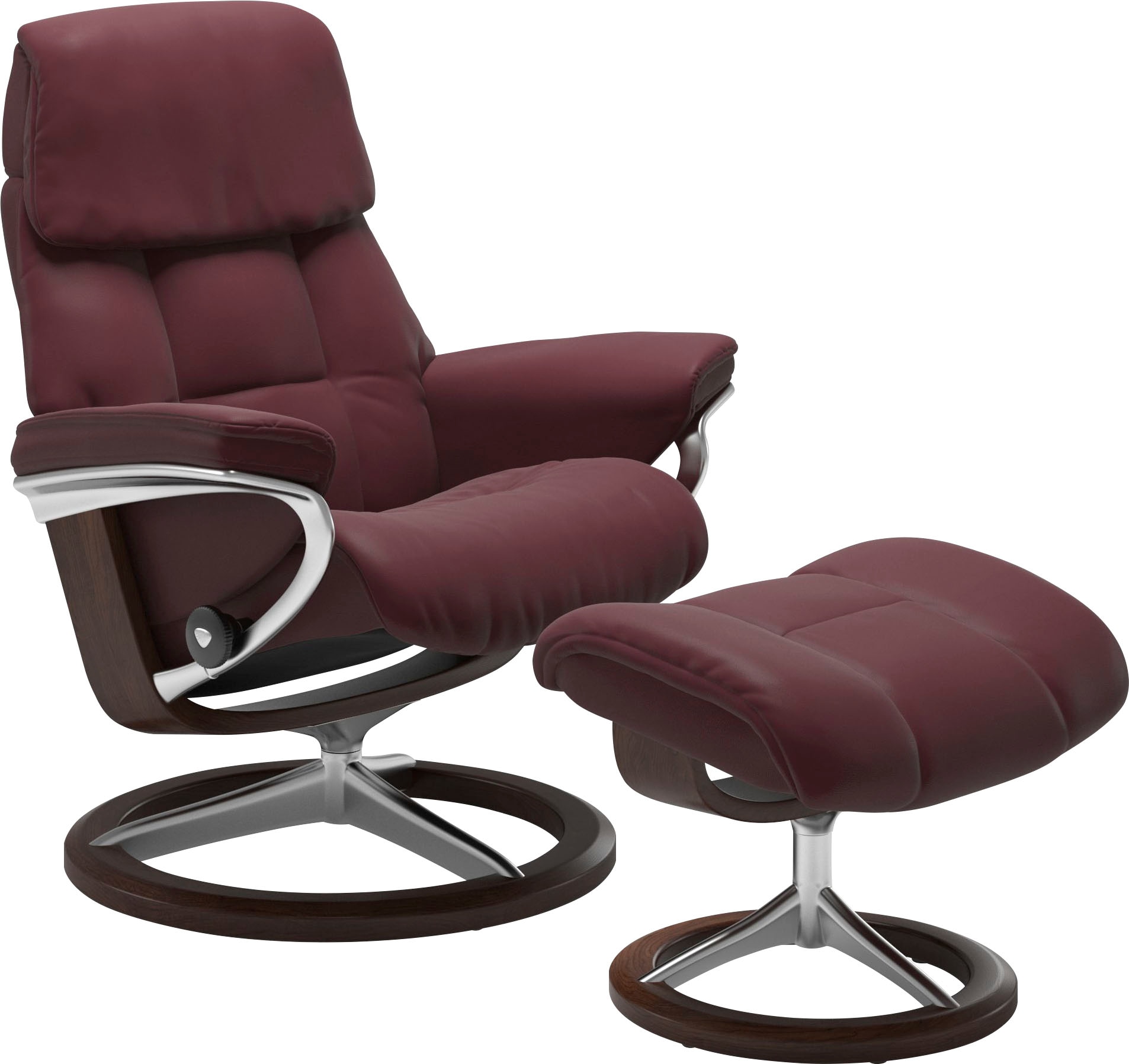 Stressless® Hocker »Ruby« mit Signature Base, Gestell Eiche, Wenge, Braun & Schwarz