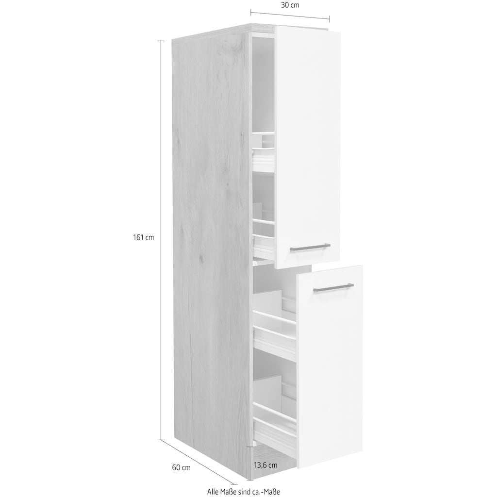 Flex-Well Apothekerschrank »Vintea«, (B x H x T) 30 x 161 x 60 cm, mit 4 Ablagen