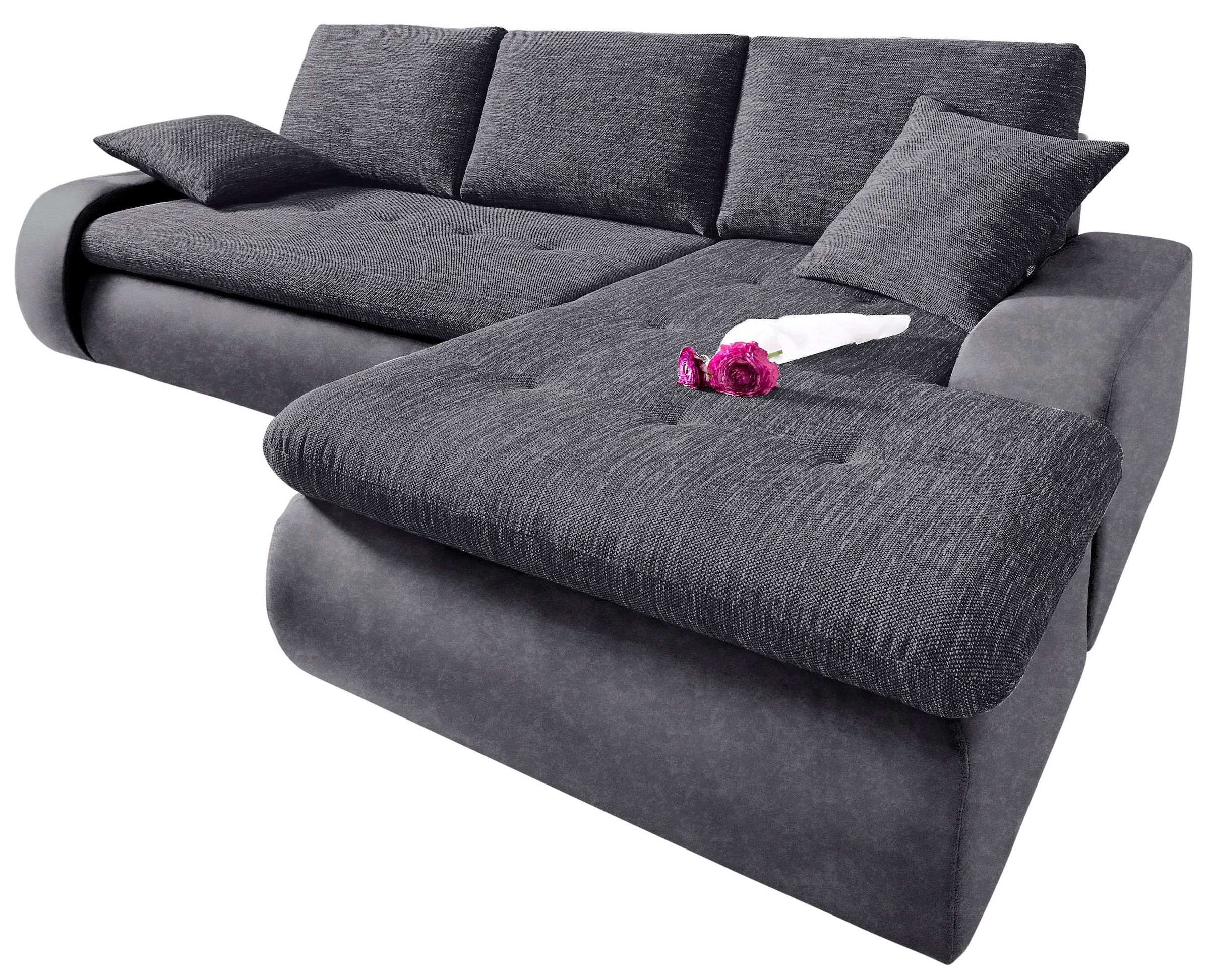 TRENDMANUFAKTUR Ecksofa »Indie, modern und bequem, Materialmix, OTTOs Choic günstig online kaufen