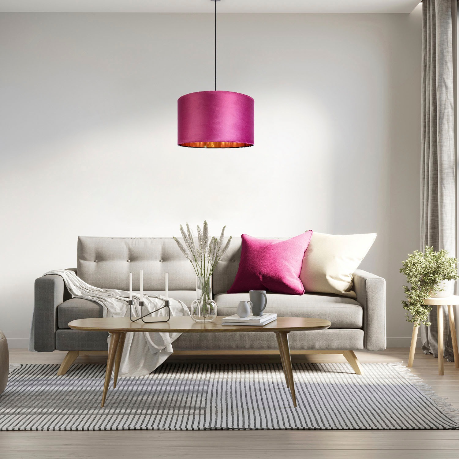 Paco Home Pendelleuchte »Hugo uni Color«, Leuchtmittel E27   ohne Leuchtmit günstig online kaufen
