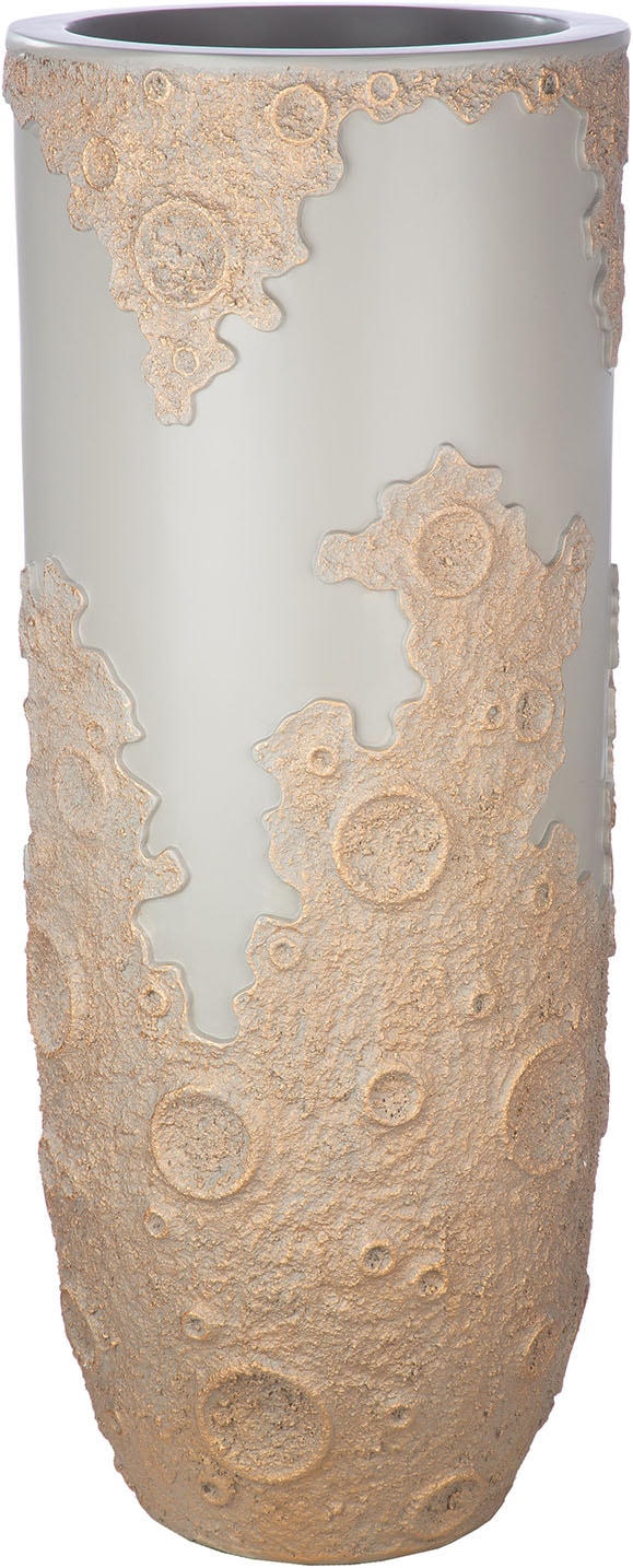 Übertopf GILDE "Übertopf XXL rund Moon", beige, grau, B:36cm