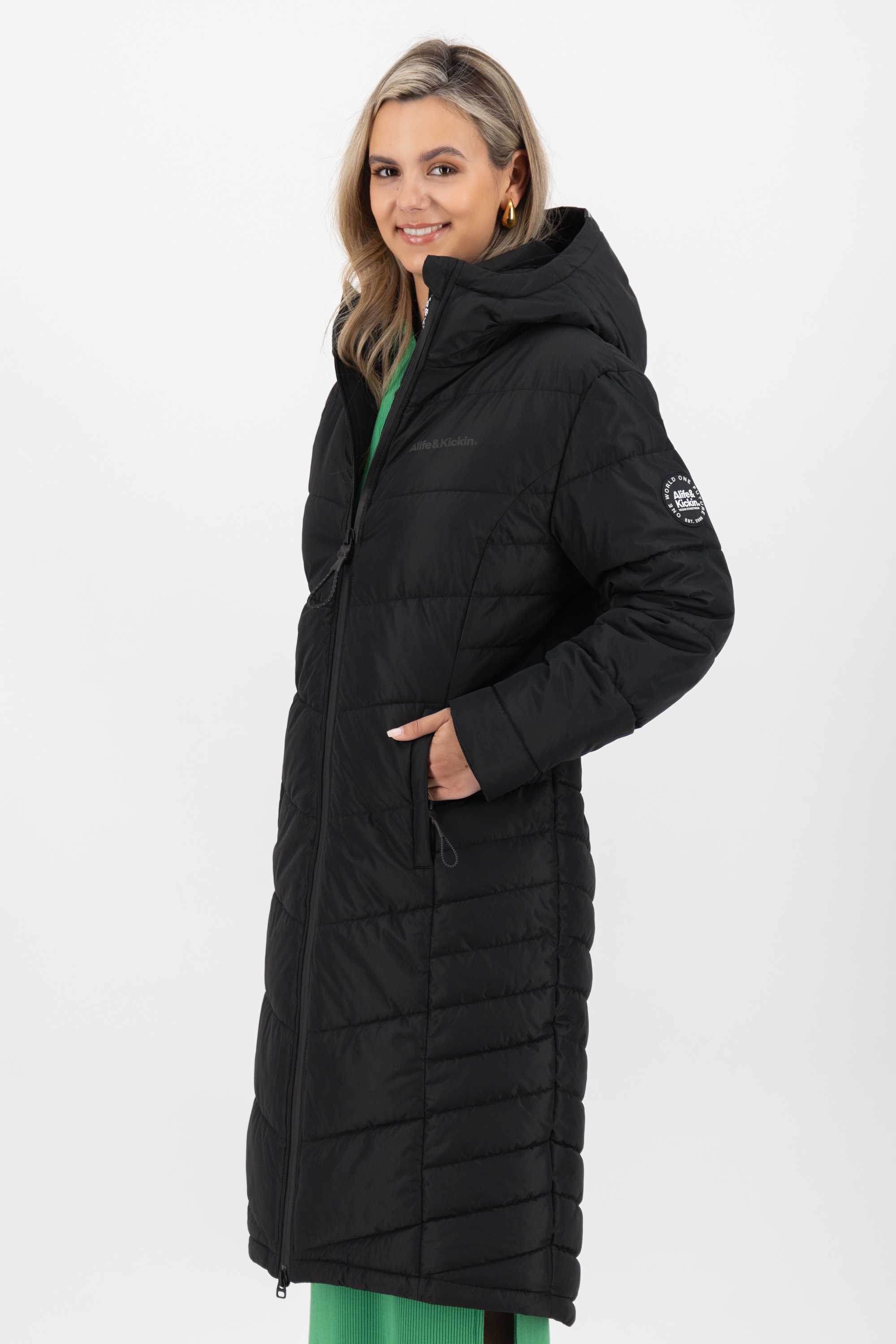 Alife & Kickin Winterjacke »Damen VedaAK A Parka«, Leichter gefütterter Mantel mit weichem Teddyfell Innenfutter