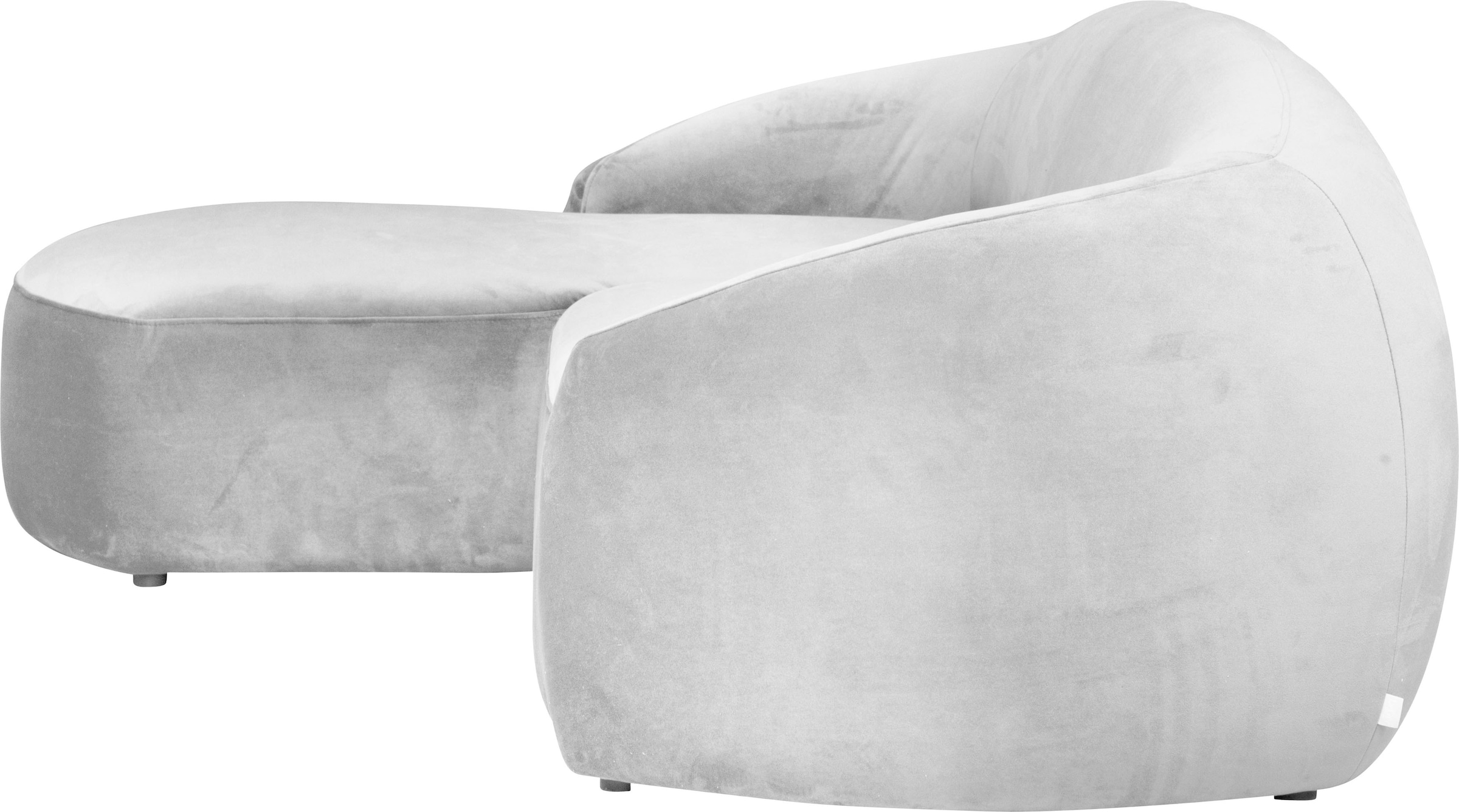 LeGer Home by Lena Gercke Ecksofa »YANI L-Form, Designersofa, organische Form, Maße B/T/H: 255/170/81 cm«, mit Wellenunterfederung, auch in Bouclé, Recamiere rechts/links