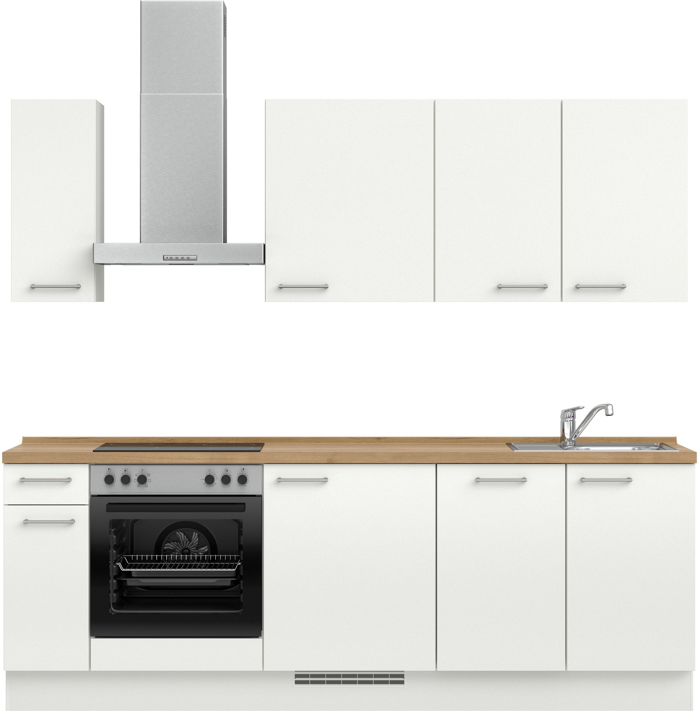 nobilia® Küchenzeile »"Laser I", Ausrichtung wählbar, Breite 240 cm« vormon günstig online kaufen