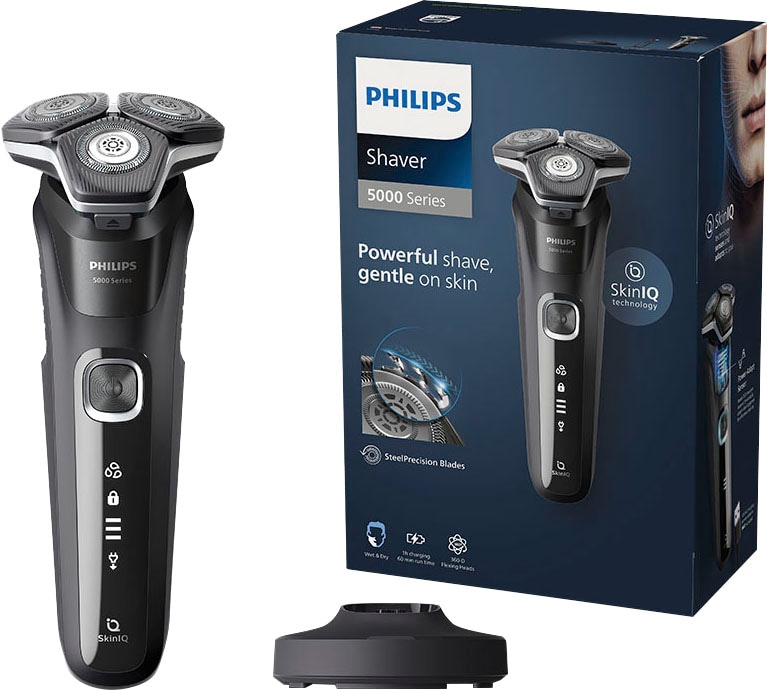 Philips Elektrorasierer »Shaver SkinIQ kaufen Series Präzisionstrimmer, im 5000 Technologie Ladestand, Online-Shop ausklappbarer mit S5898/25«