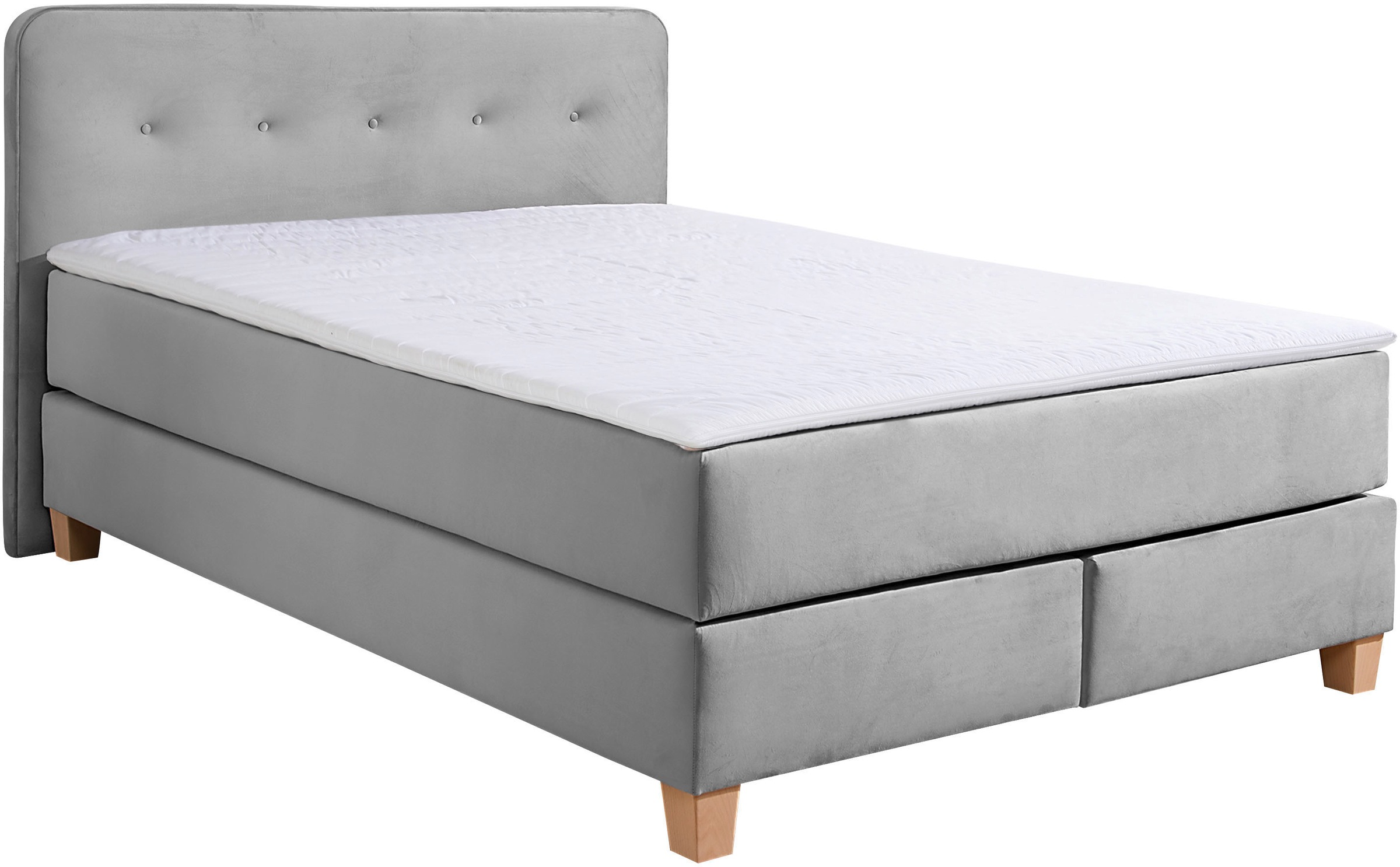 Home affaire Boxspringbett »Fargo«, in Überlänge 220 cm, mit Topper, 3 Ausführungen, 4, Breiten