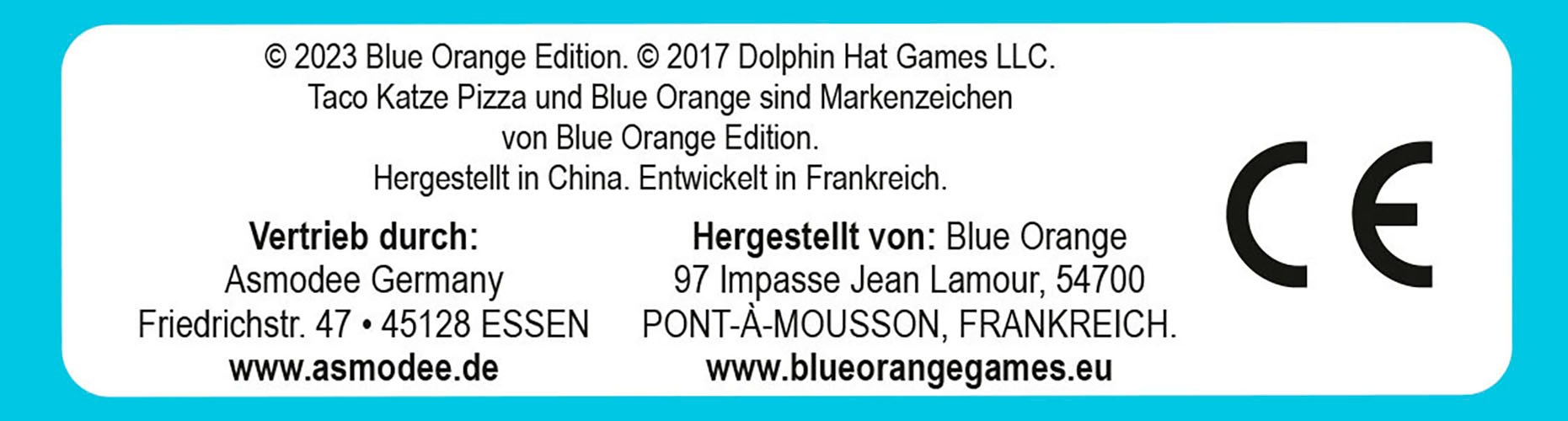 Asmodee Spiel »Taco Katze Pizza Junior«