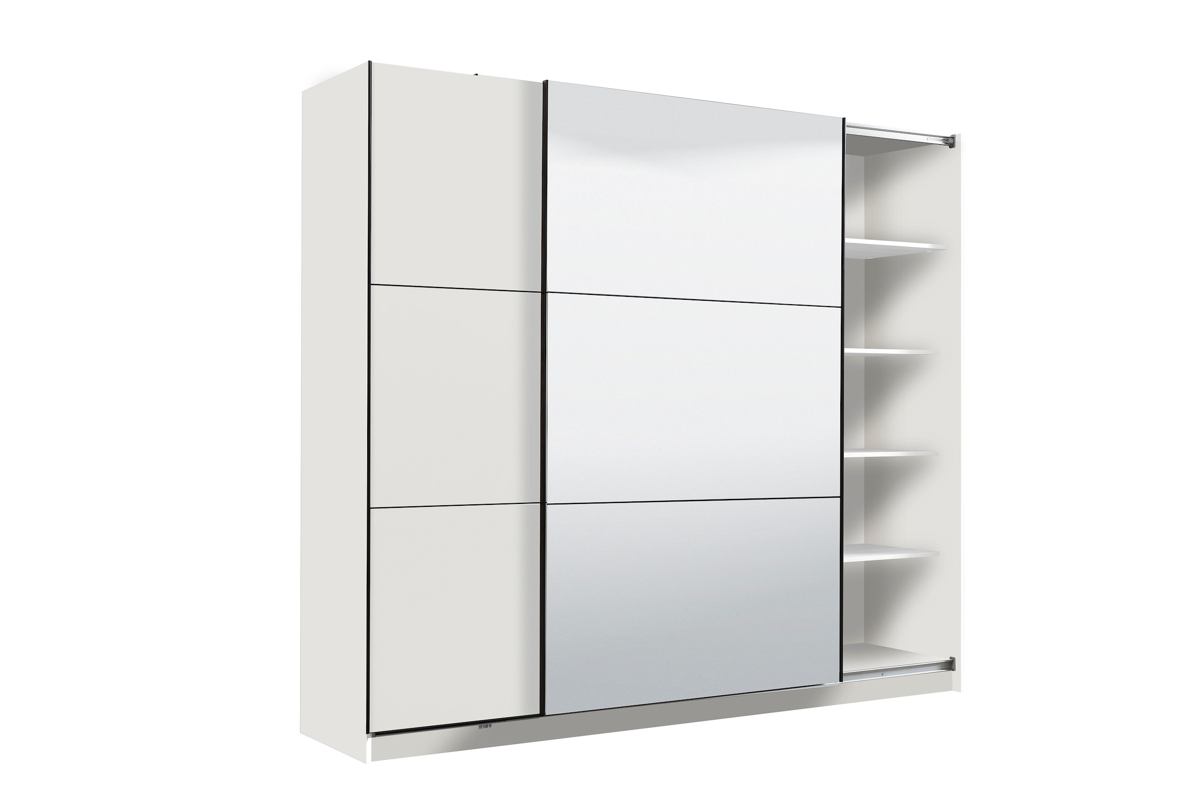 INOSIGN Schwebetürenschrank »Sierra Kleiderschrank mit Spiegel Wäscheschrank Garderobe«, Topseller INKLUSIVE Inneneinteilung, FSC-Zertifiziert